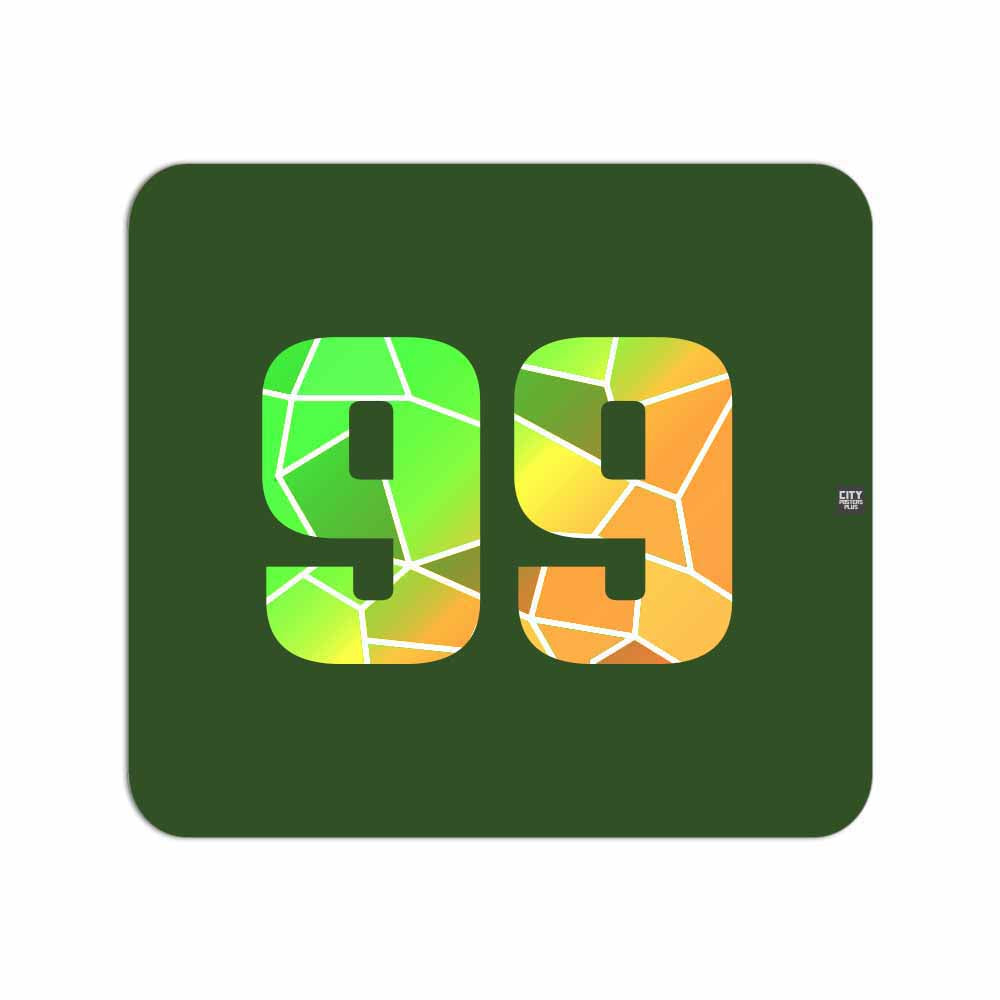 99 Number Mousepad (Olive Green)