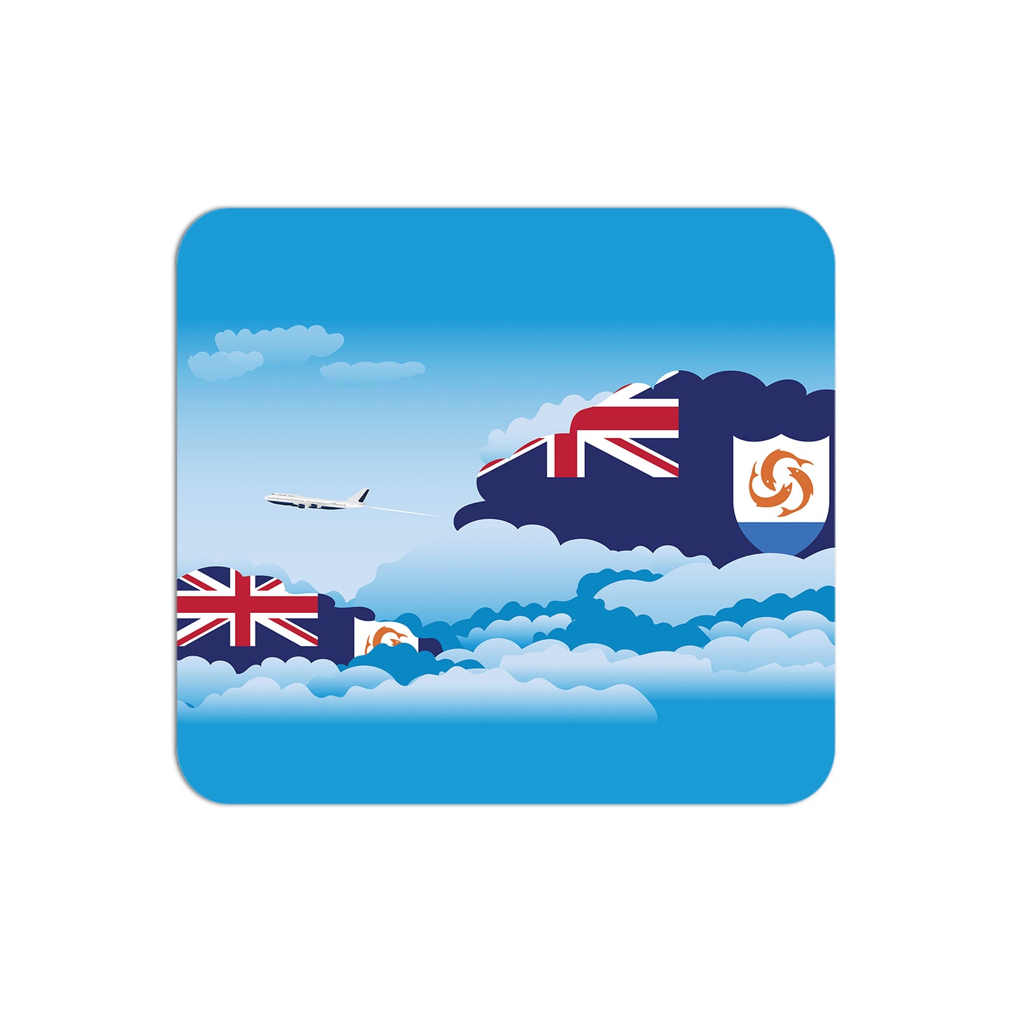 Anguilla Day Clouds Mouse pad