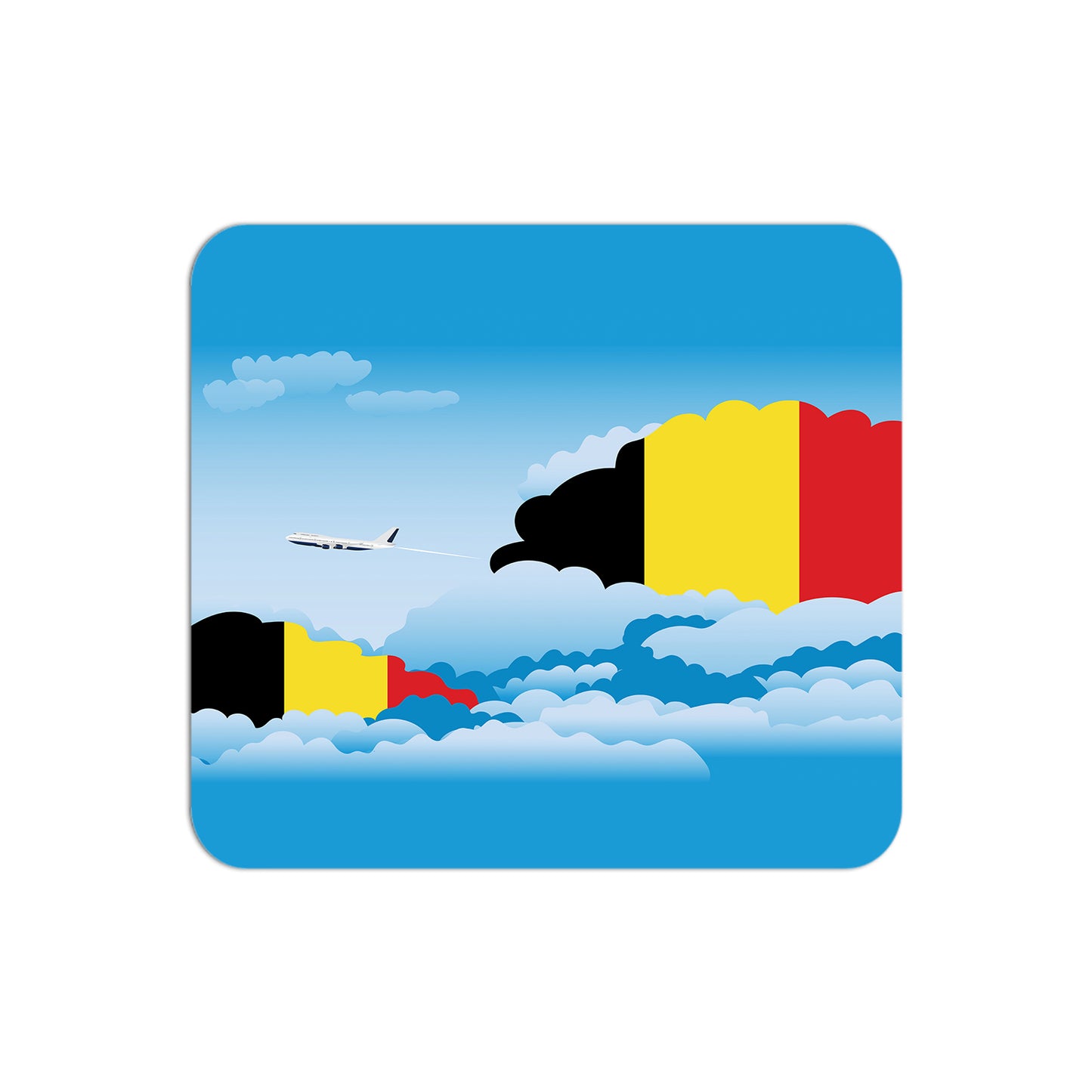 Belgium Day Clouds Mouse pad