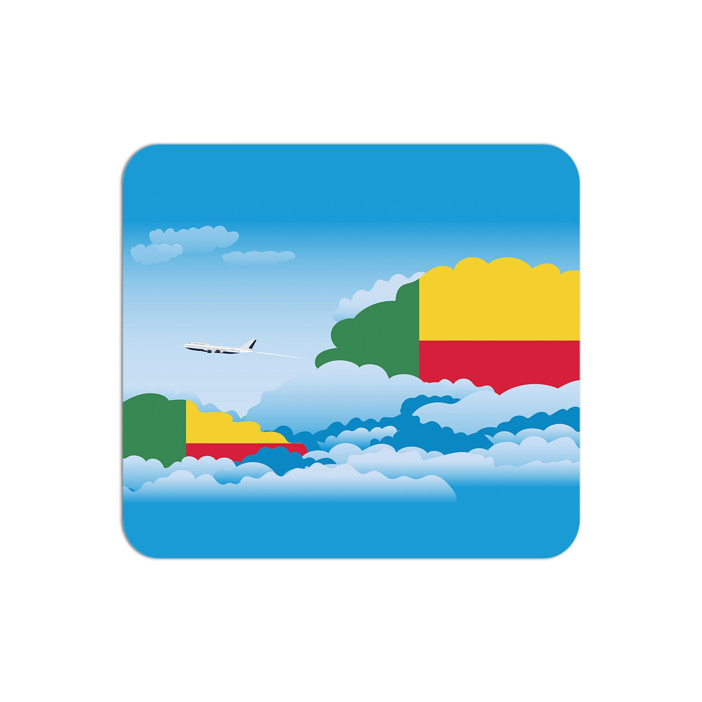 Benin Airplane Airport Flight Day Clouds Mousepad