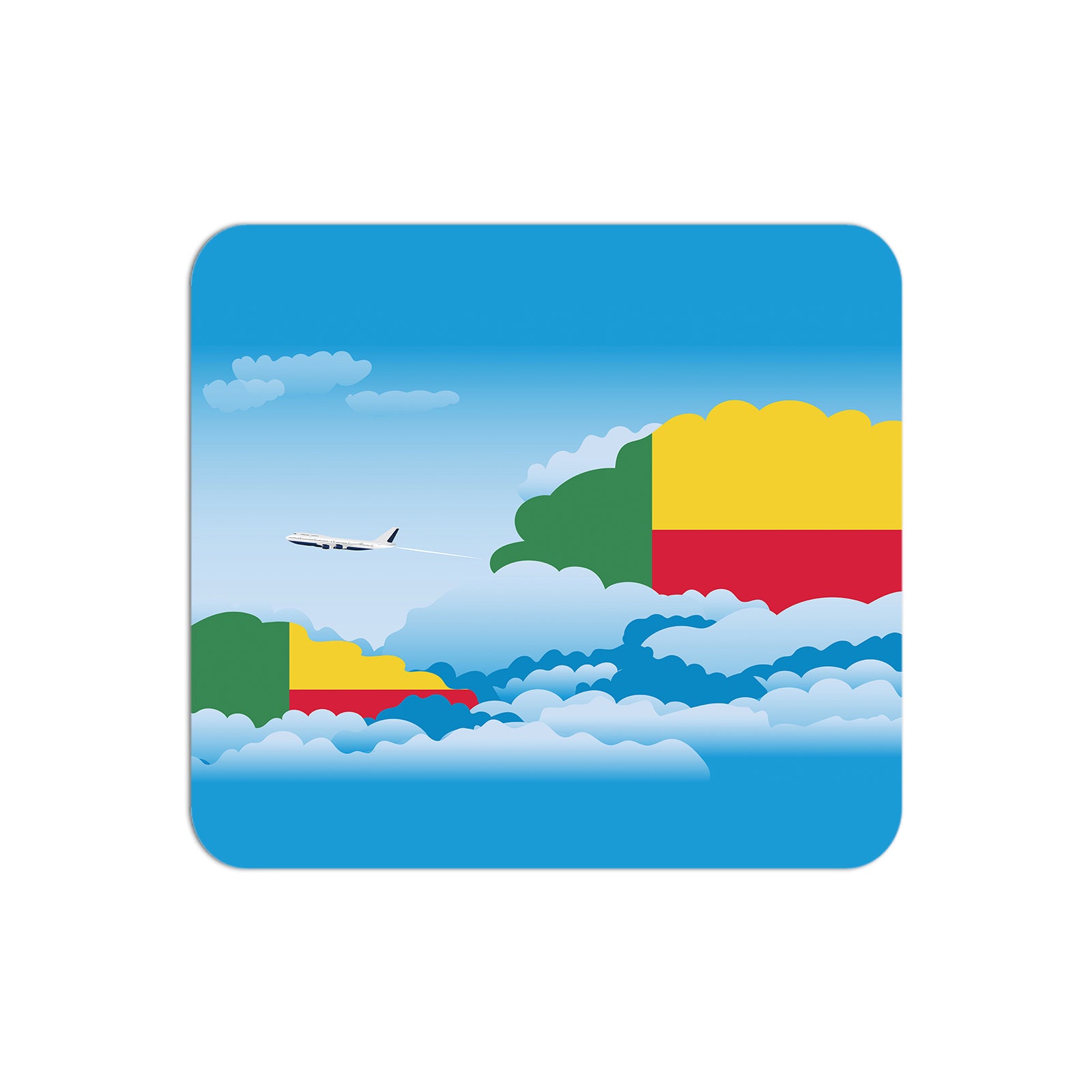 Benin Airplane Airport Flight Day Clouds Mousepad