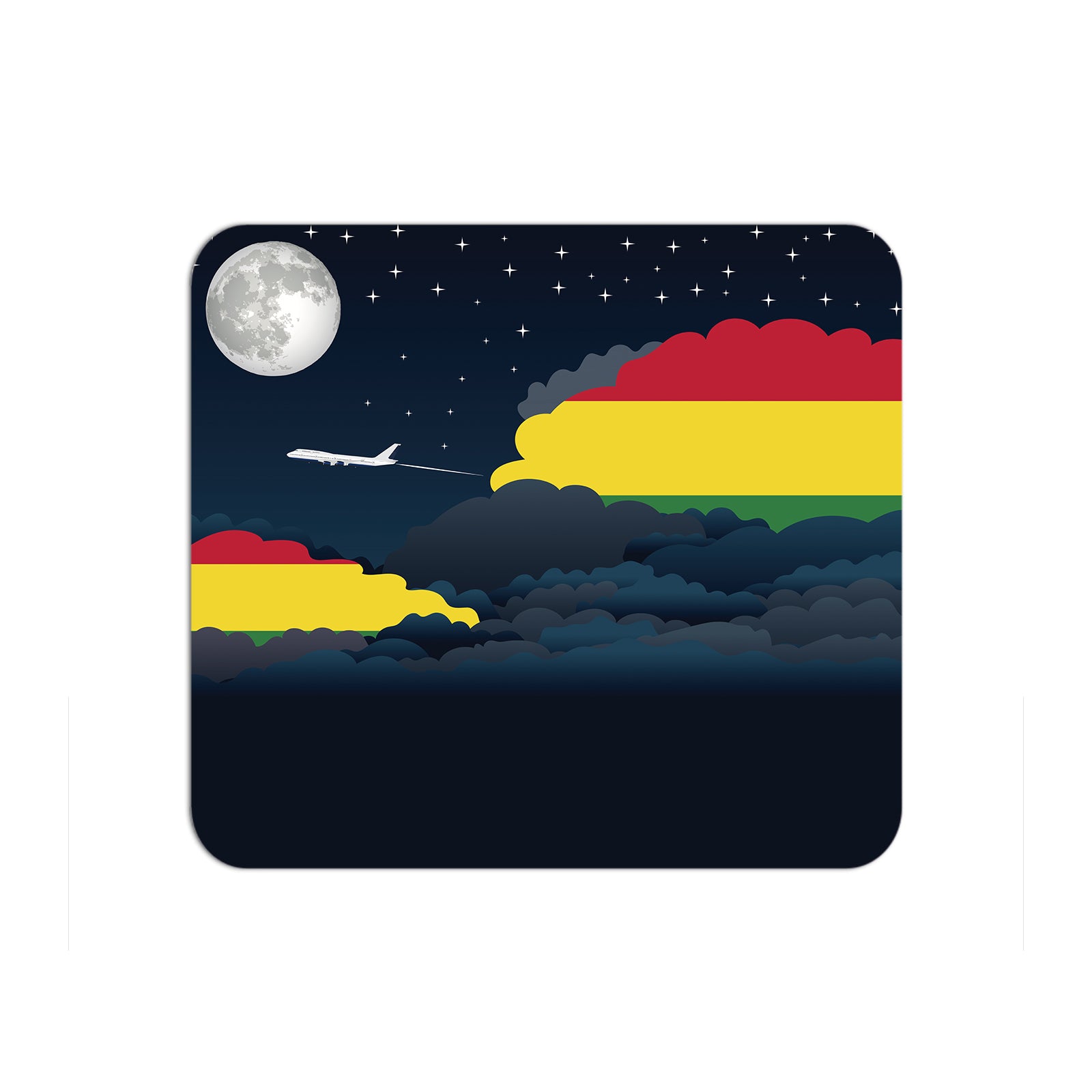 Bolivia Airplane Airport Flight Night Clouds Mousepad