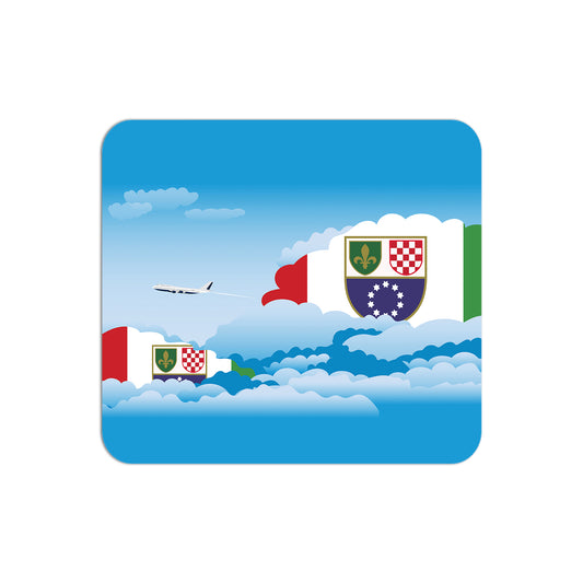 Bosnia and Herzegovina Federation of Airplane Airport Flight Day Clouds Mousepad