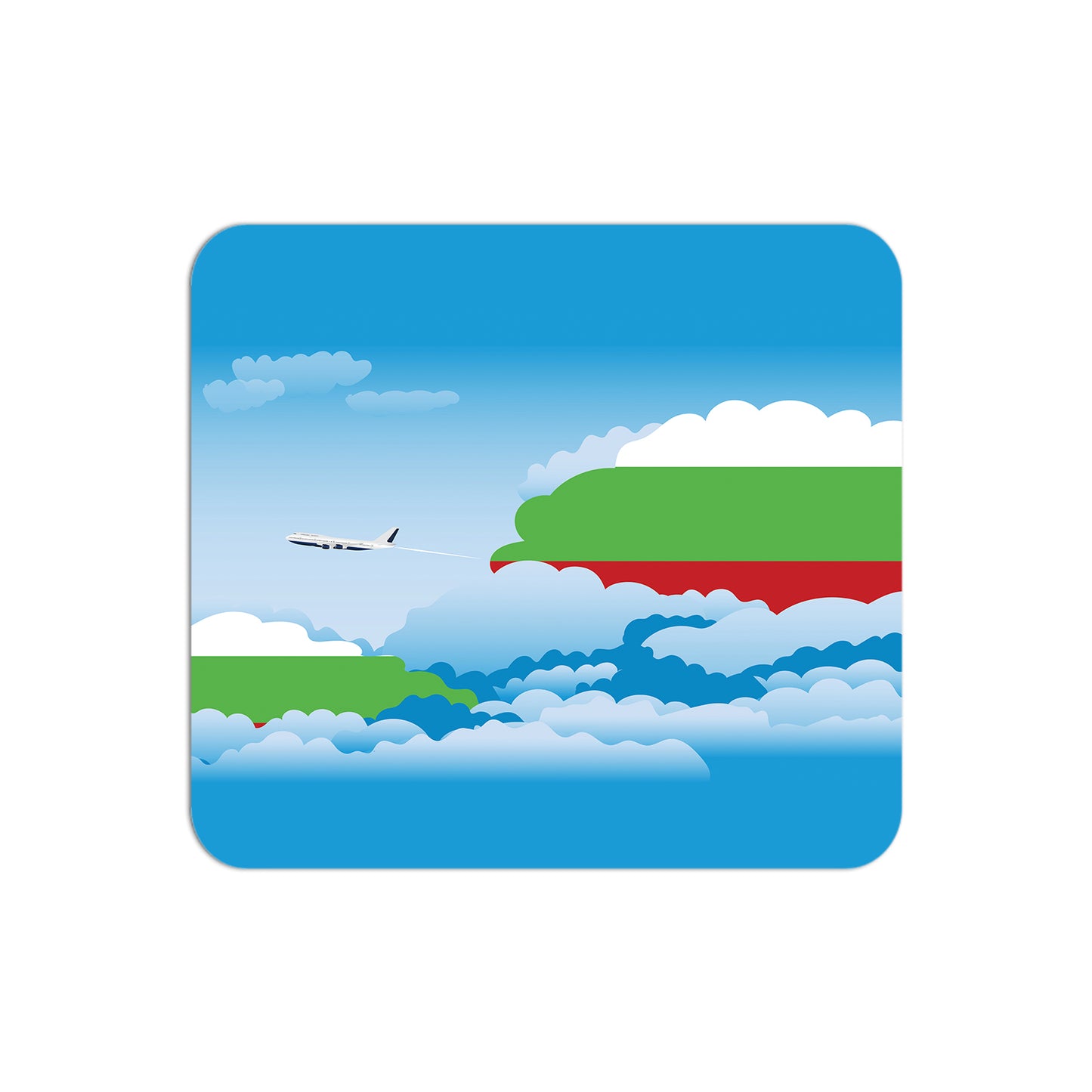 Bulgaria Airplane Airport Flight Day Clouds Mousepad