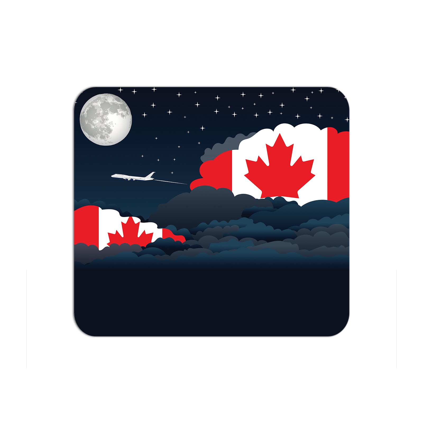Canada Airplane Airport Flight Night Clouds Mousepad