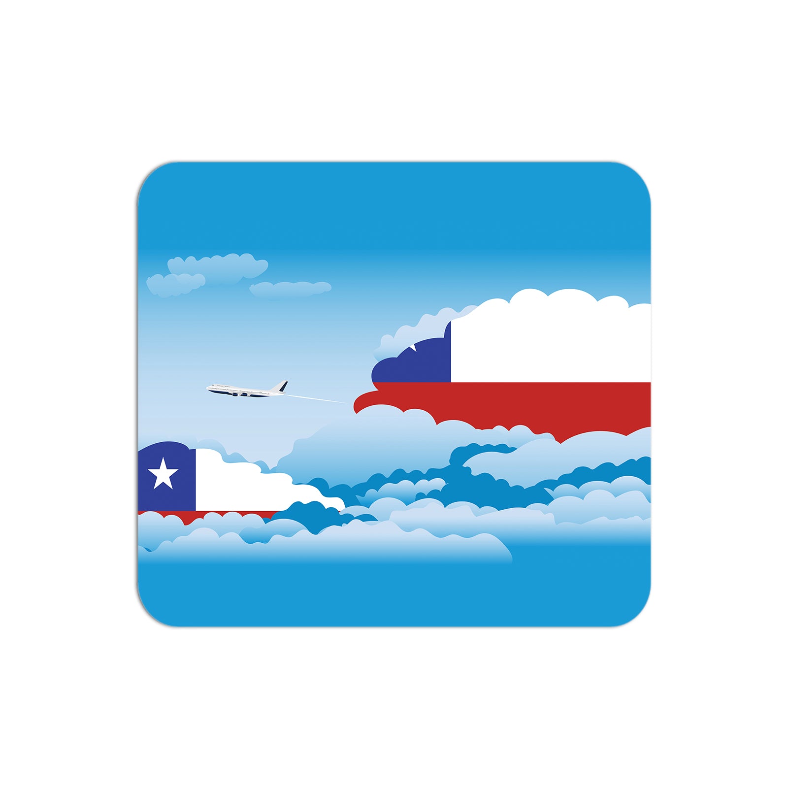 Chile Airplane Airport Flight Day Clouds Mousepad