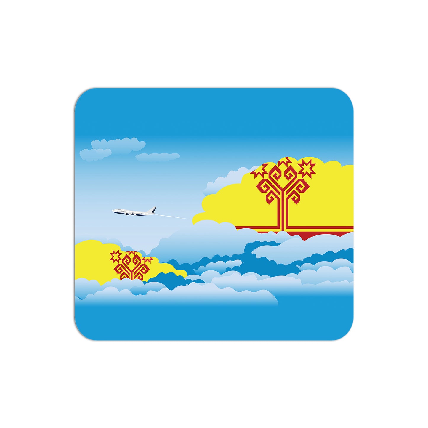 Chuvashia Airplane Airport Flight Day Clouds Mousepad