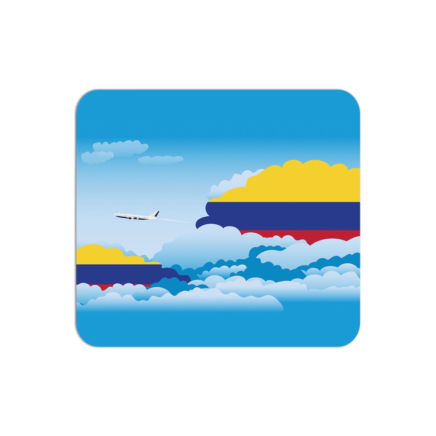 Colombia Day Clouds Mouse pad