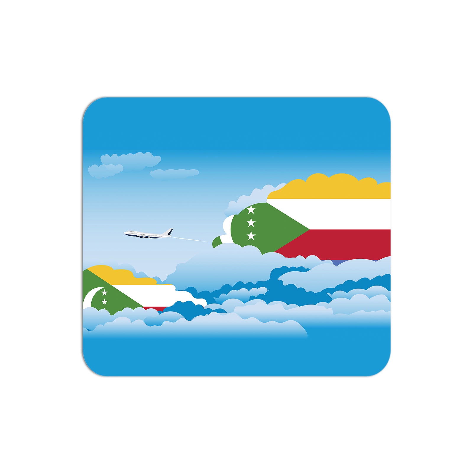 Comoros Airplane Airport Flight Day Clouds Mousepad