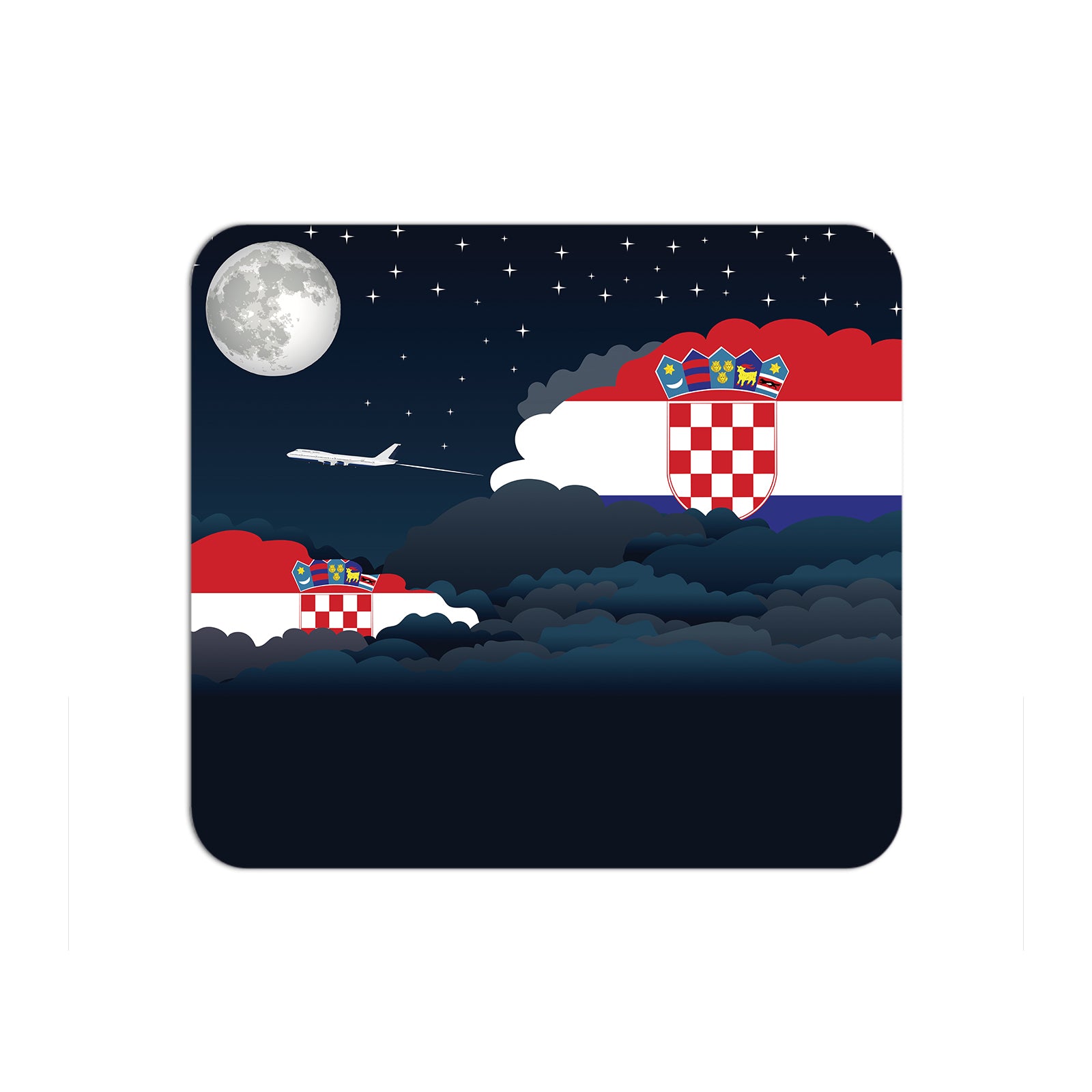 Croatia Airplane Airport Flight Night Clouds Mousepad