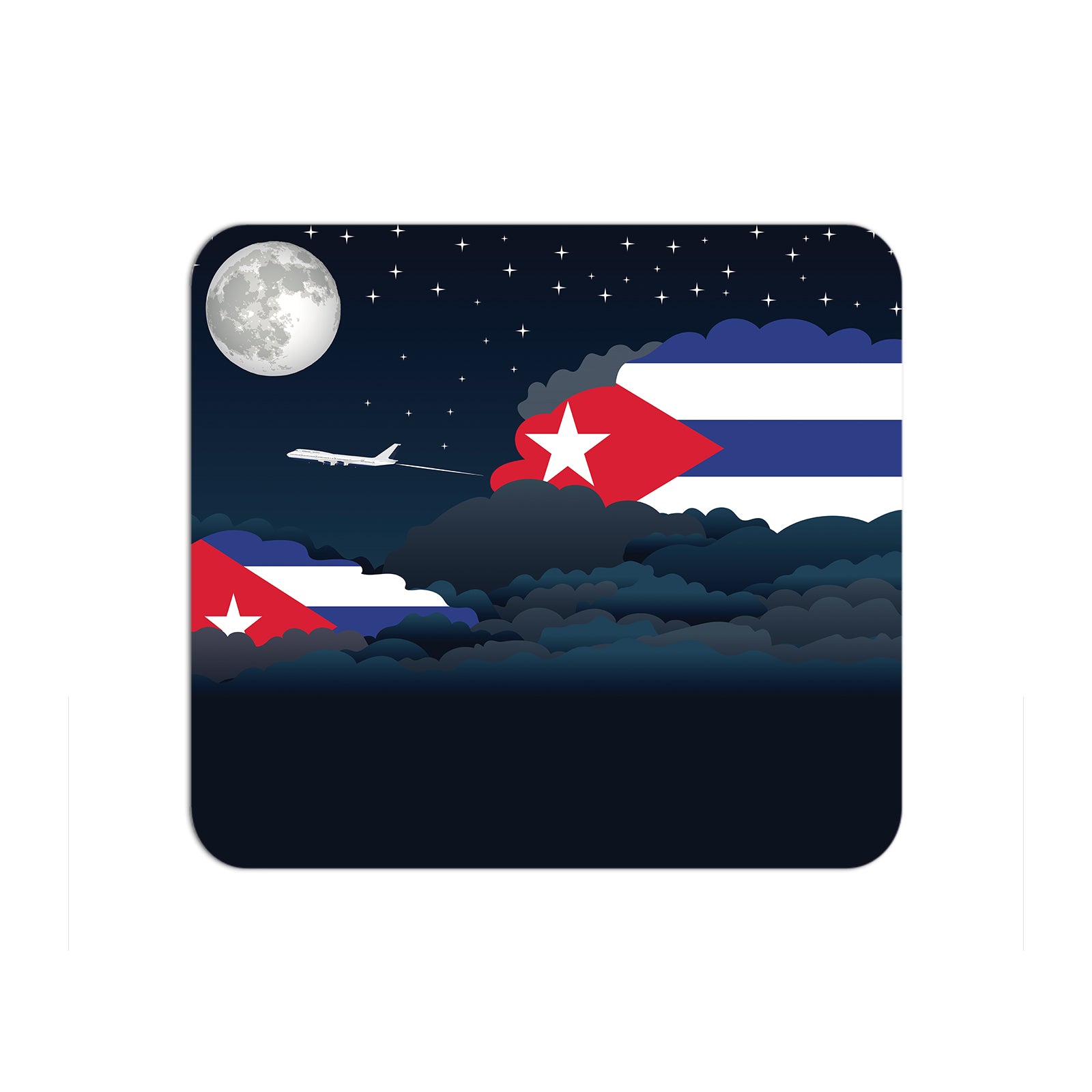 Cuba Airplane Airport Flight Night Clouds Mousepad