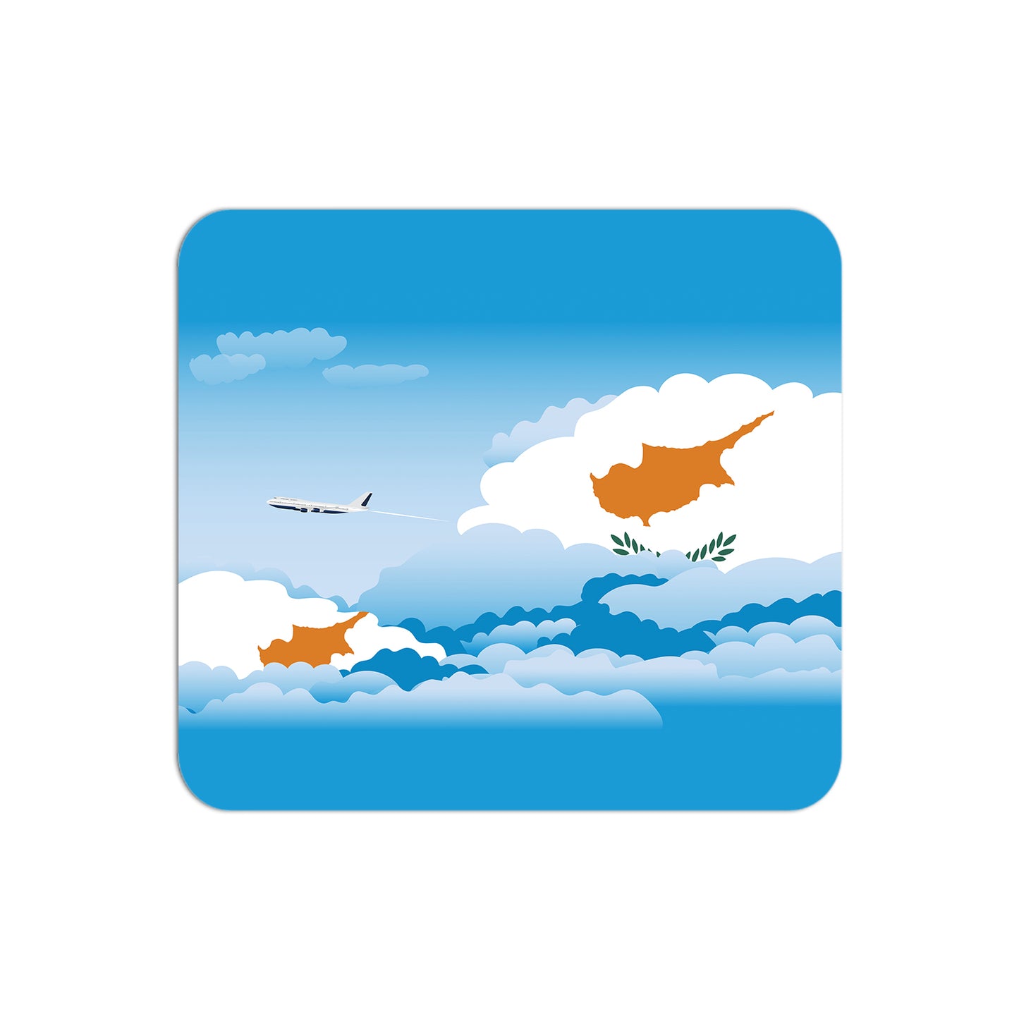 Cyprus Airplane Airport Flight Day Clouds Mousepad