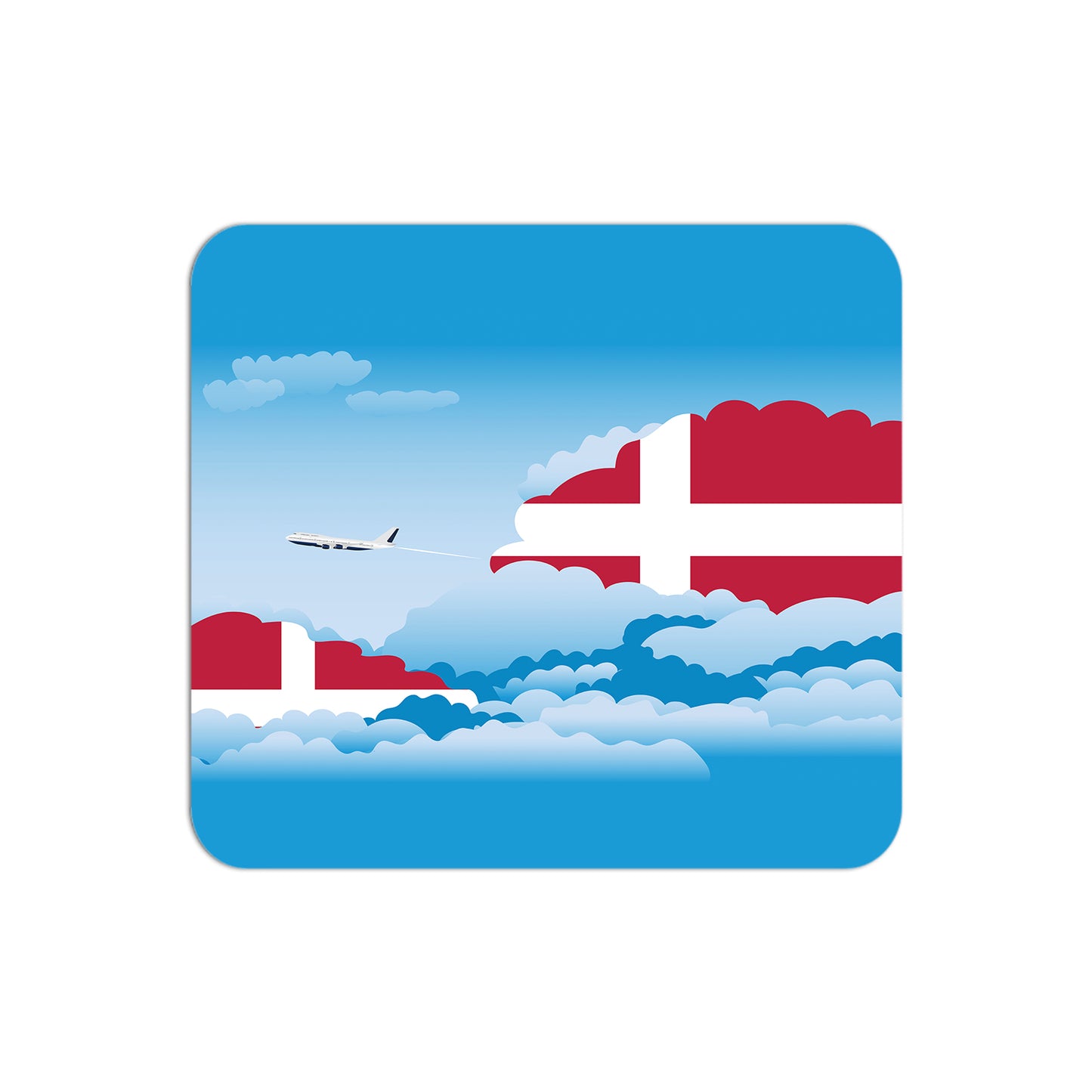 Denmark Day Clouds Mouse pad