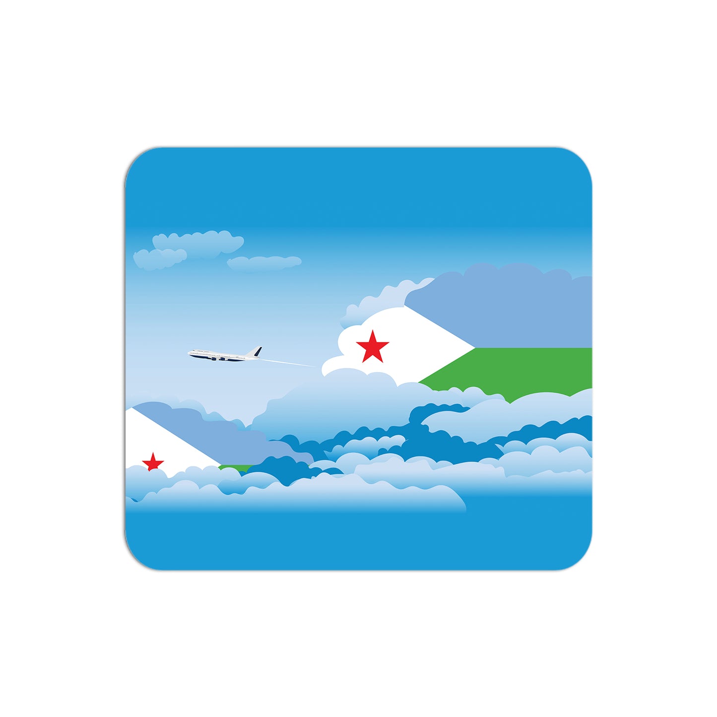 Djibouti Airplane Airport Flight Day Clouds Mousepad