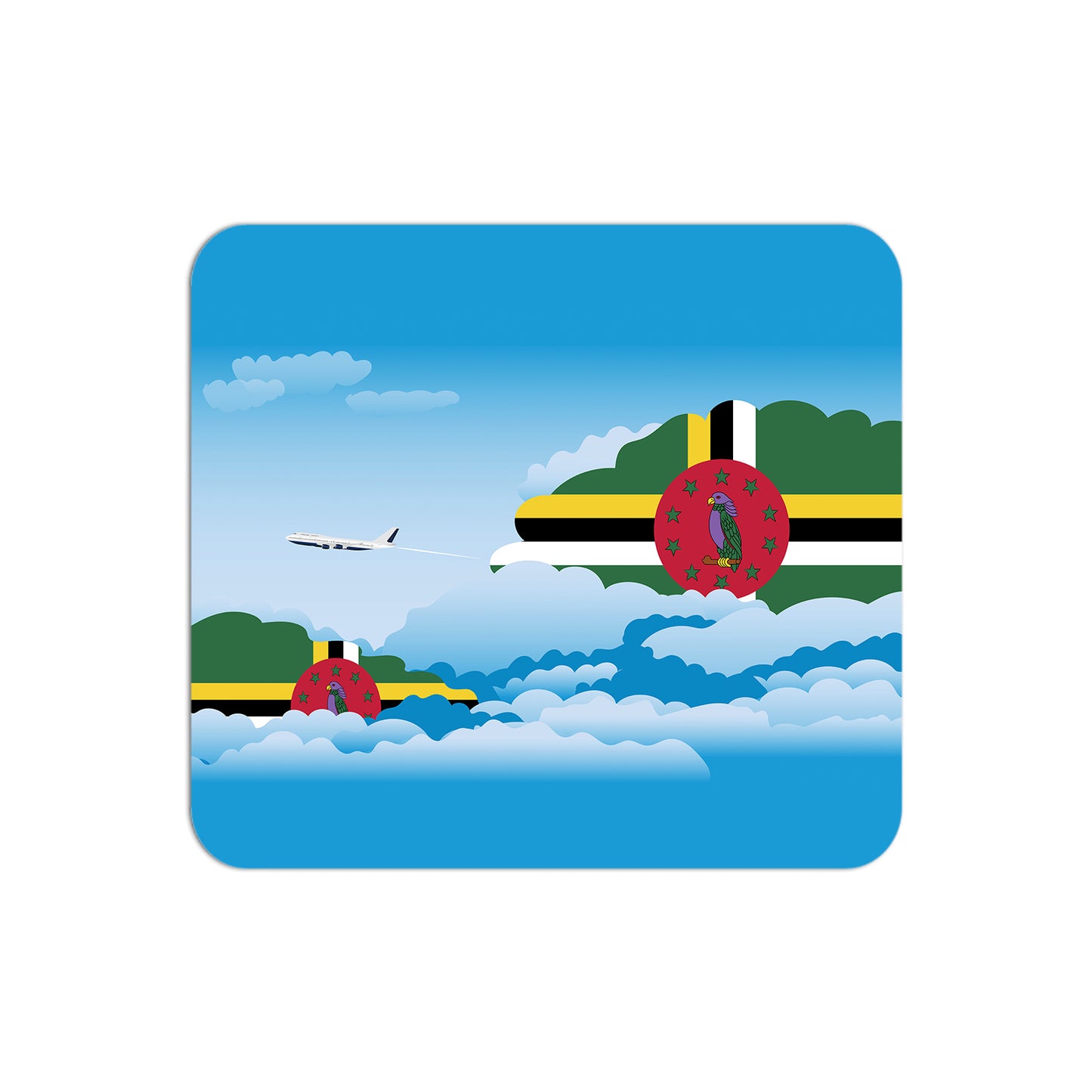 Dominica Day Clouds Mouse pad