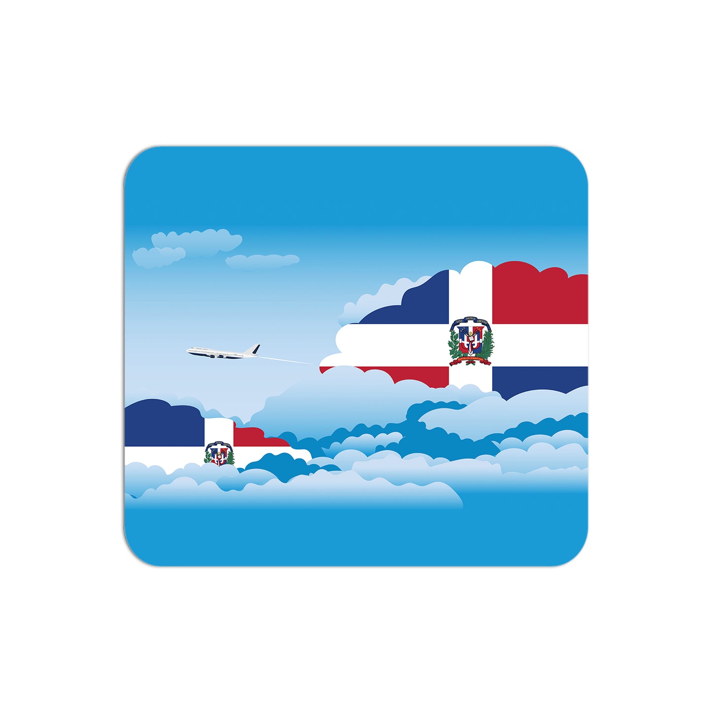 Dominican Republic Day Clouds Mouse pad