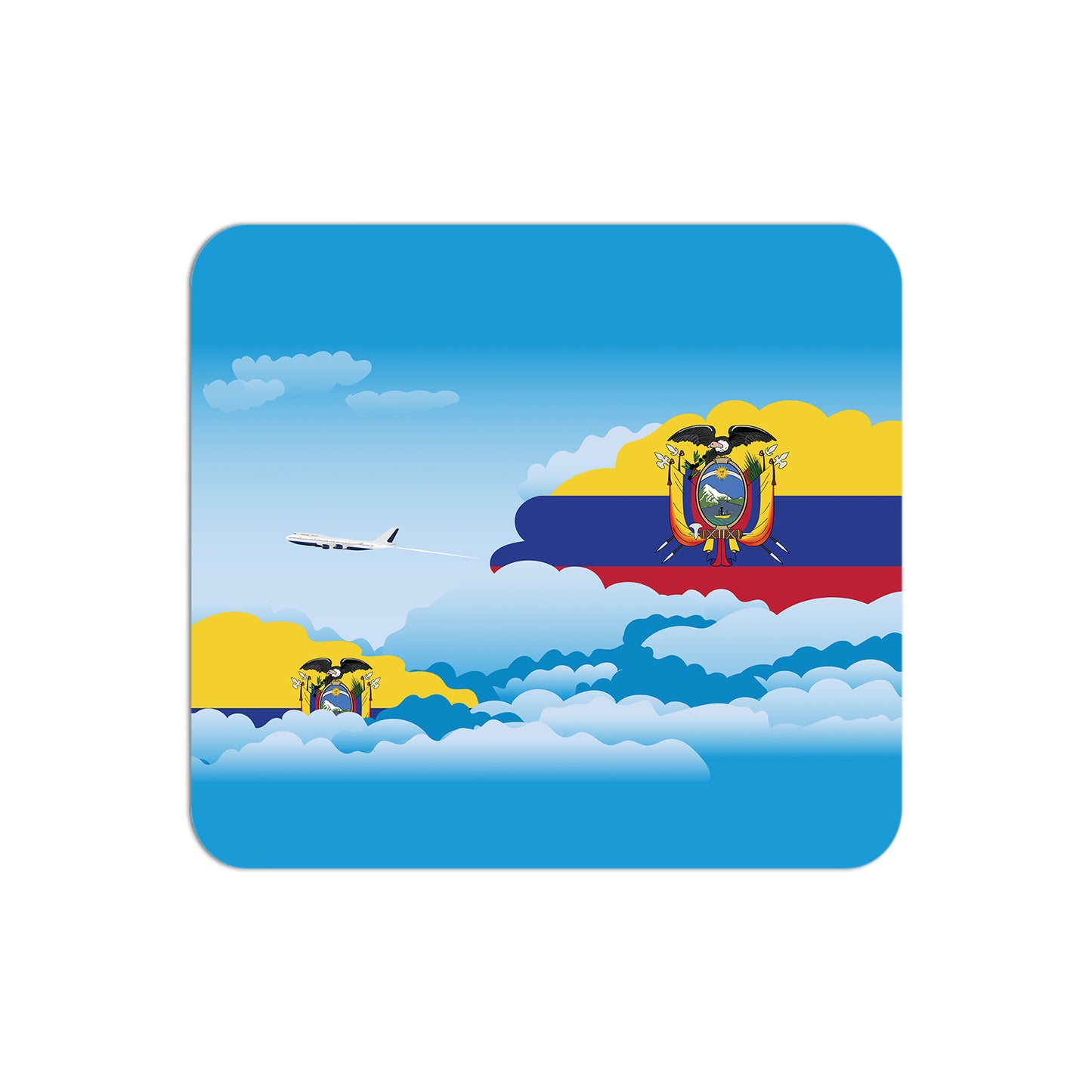 Ecuador Airplane Airport Flight Day Clouds Mousepad