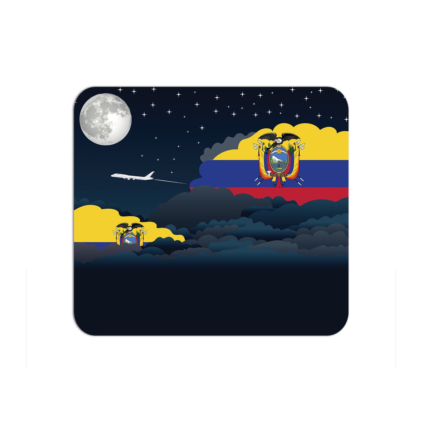 Ecuador Airplane Airport Flight Night Clouds Mousepad