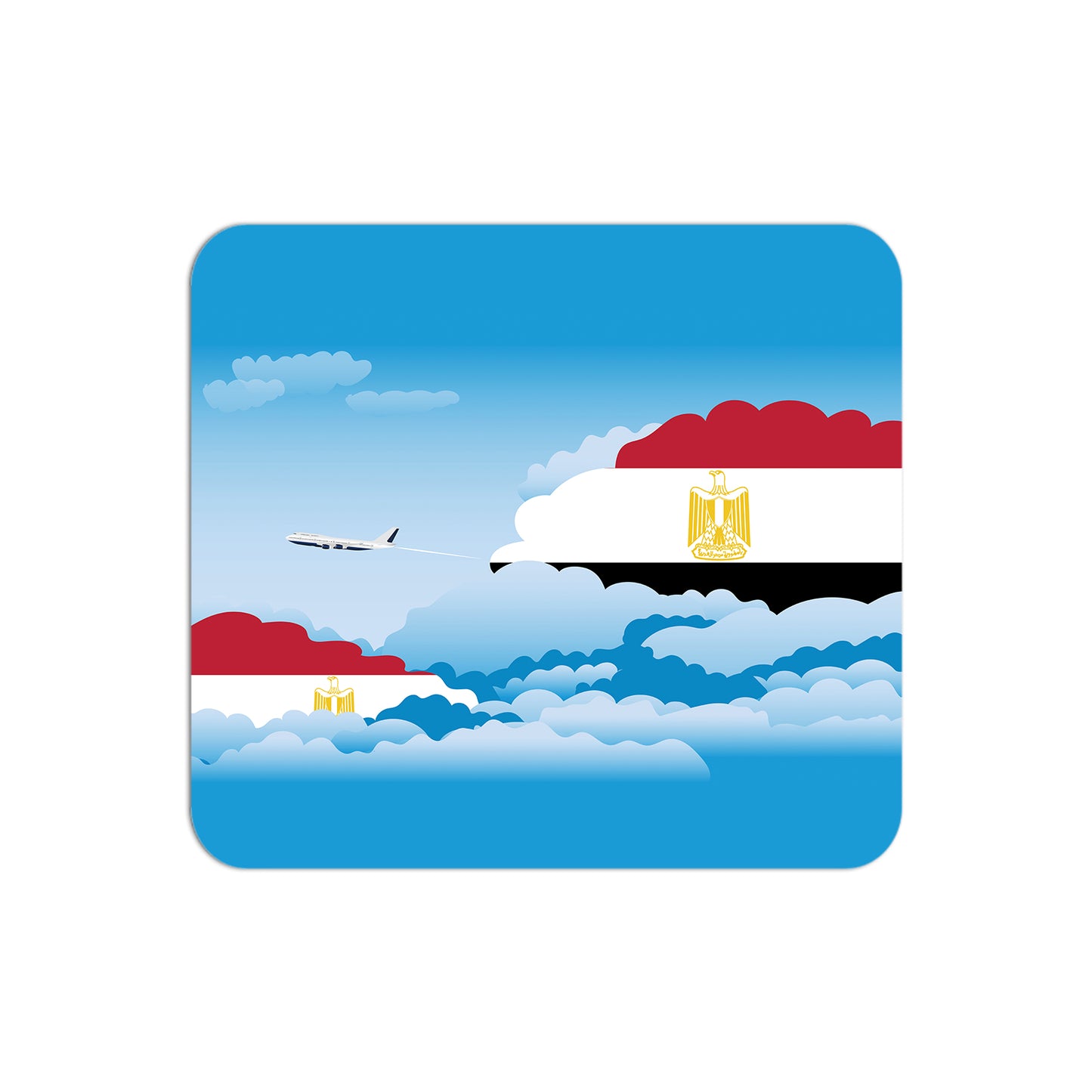 Egypt Airplane Airport Flight Day Clouds Mousepad
