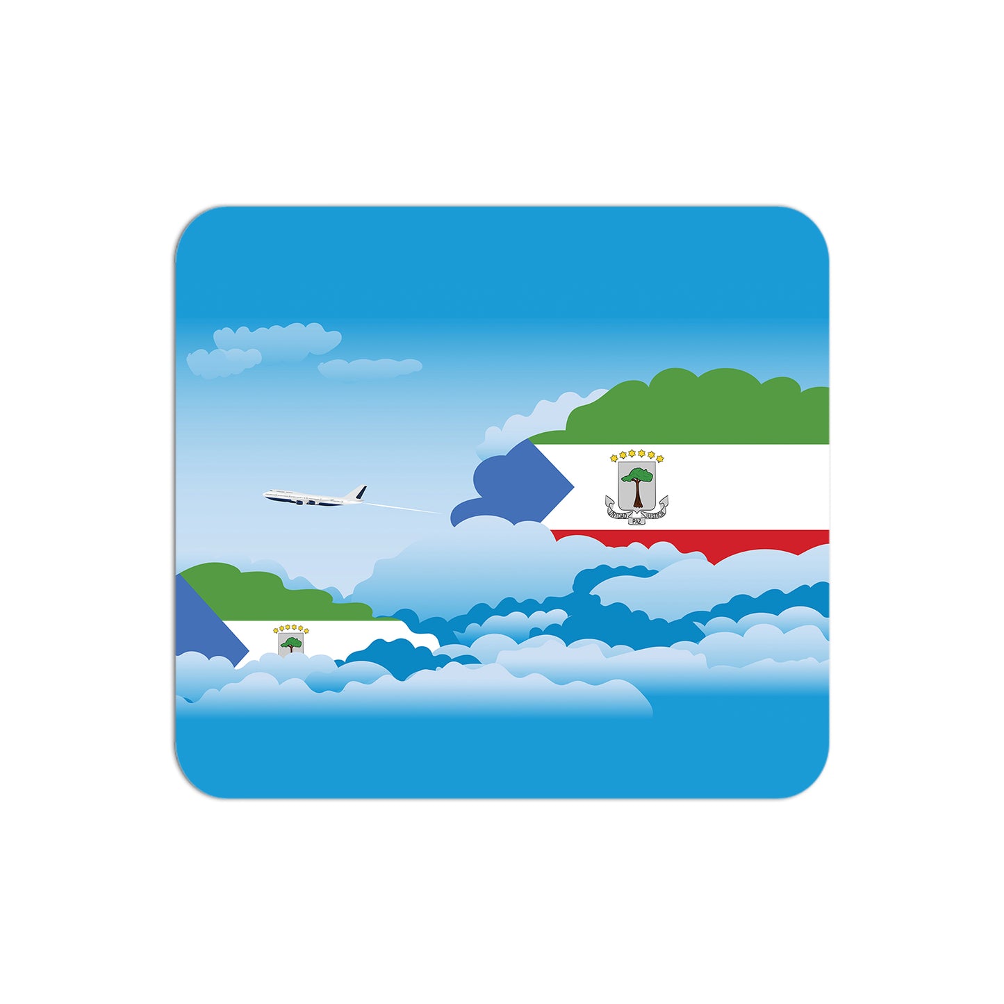 Equatorial Guinea Day Clouds Mouse pad
