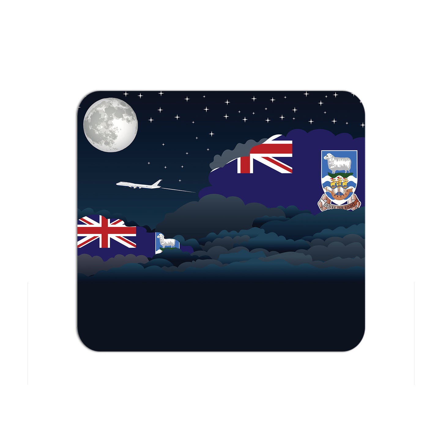 Falkland Islands Airplane Airport Flight Night Clouds Mousepad