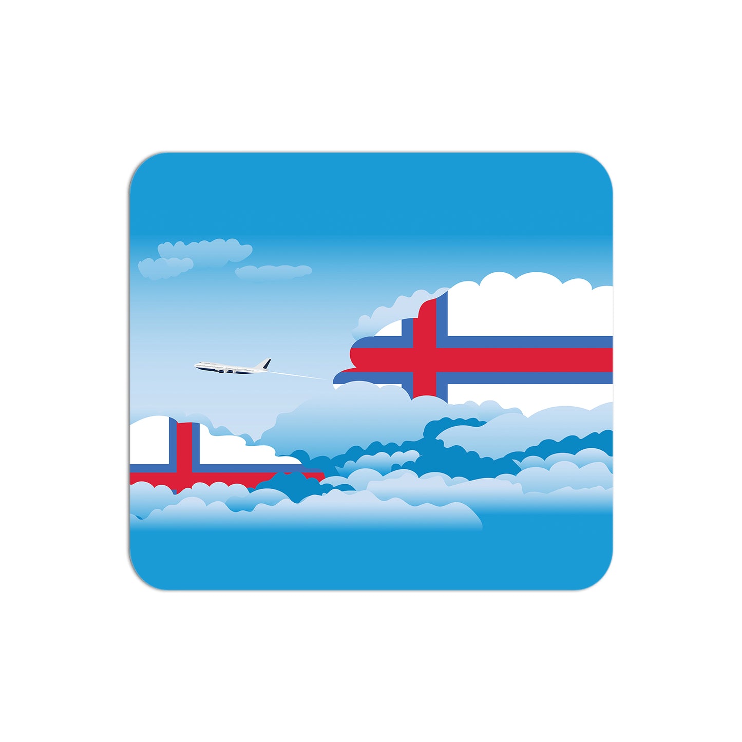 Faroe Islands Airplane Airport Flight Day Clouds Mousepad