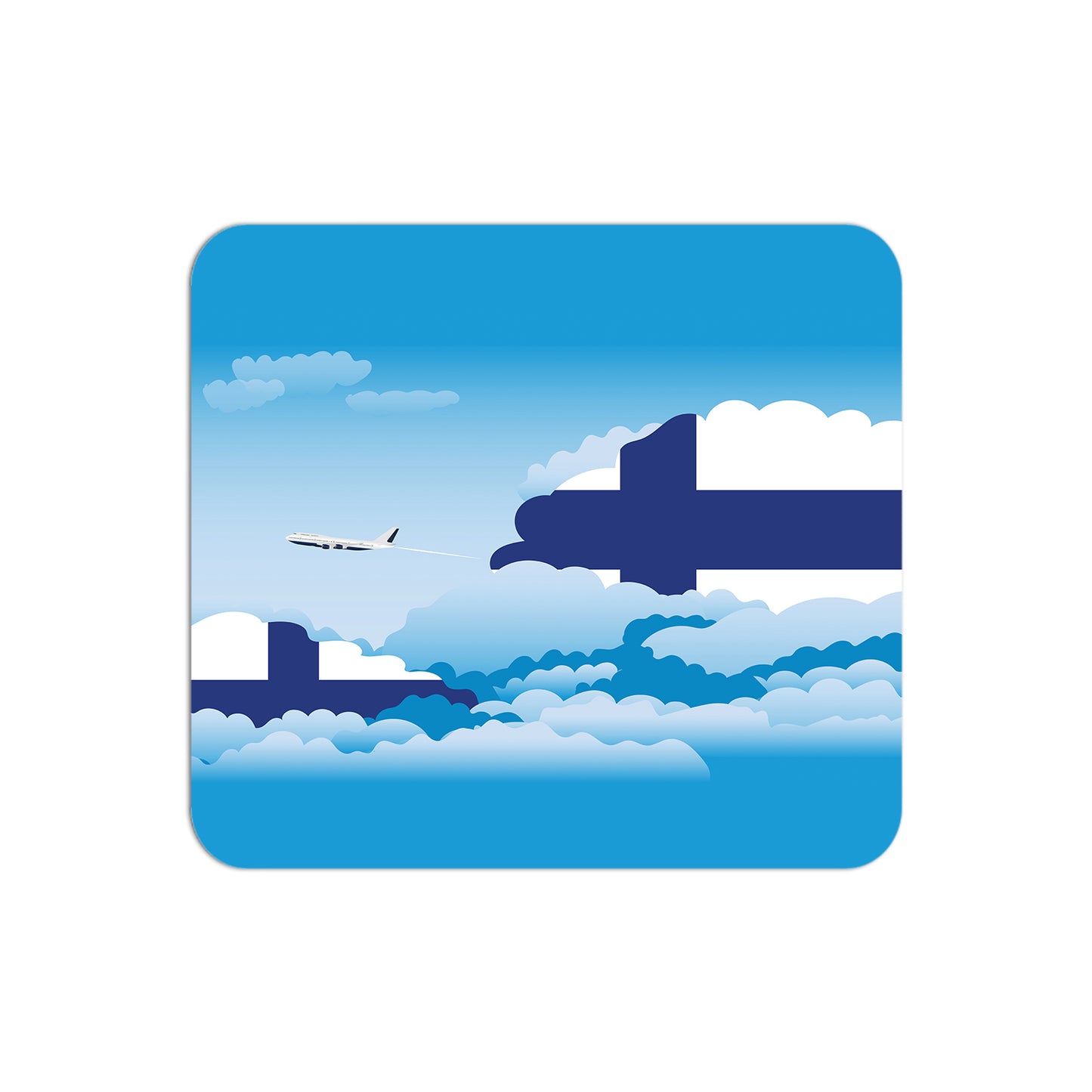 Finland Airplane Airport Flight Day Clouds Mousepad