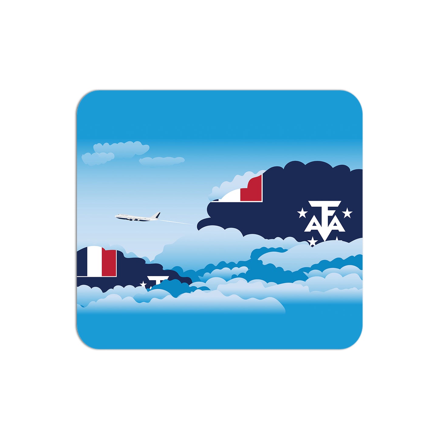French Southern and Antarctic Lands Airplane Airport Flight Day Clouds Mousepad