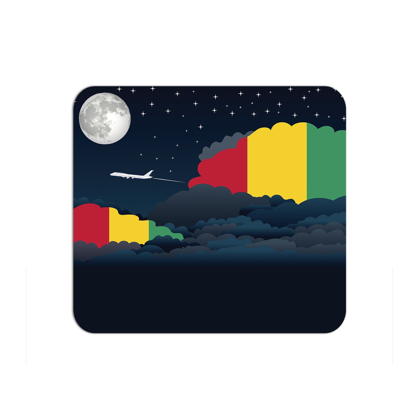 Guinea Airplane Airport Flight Night Clouds Mousepad