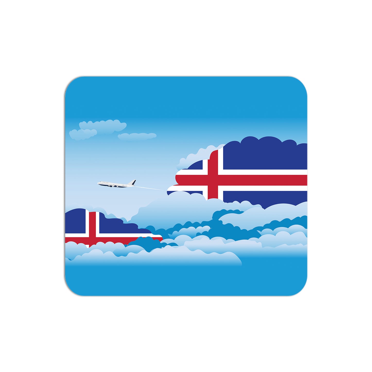 Iceland Airplane Airport Flight Day Clouds Mousepad