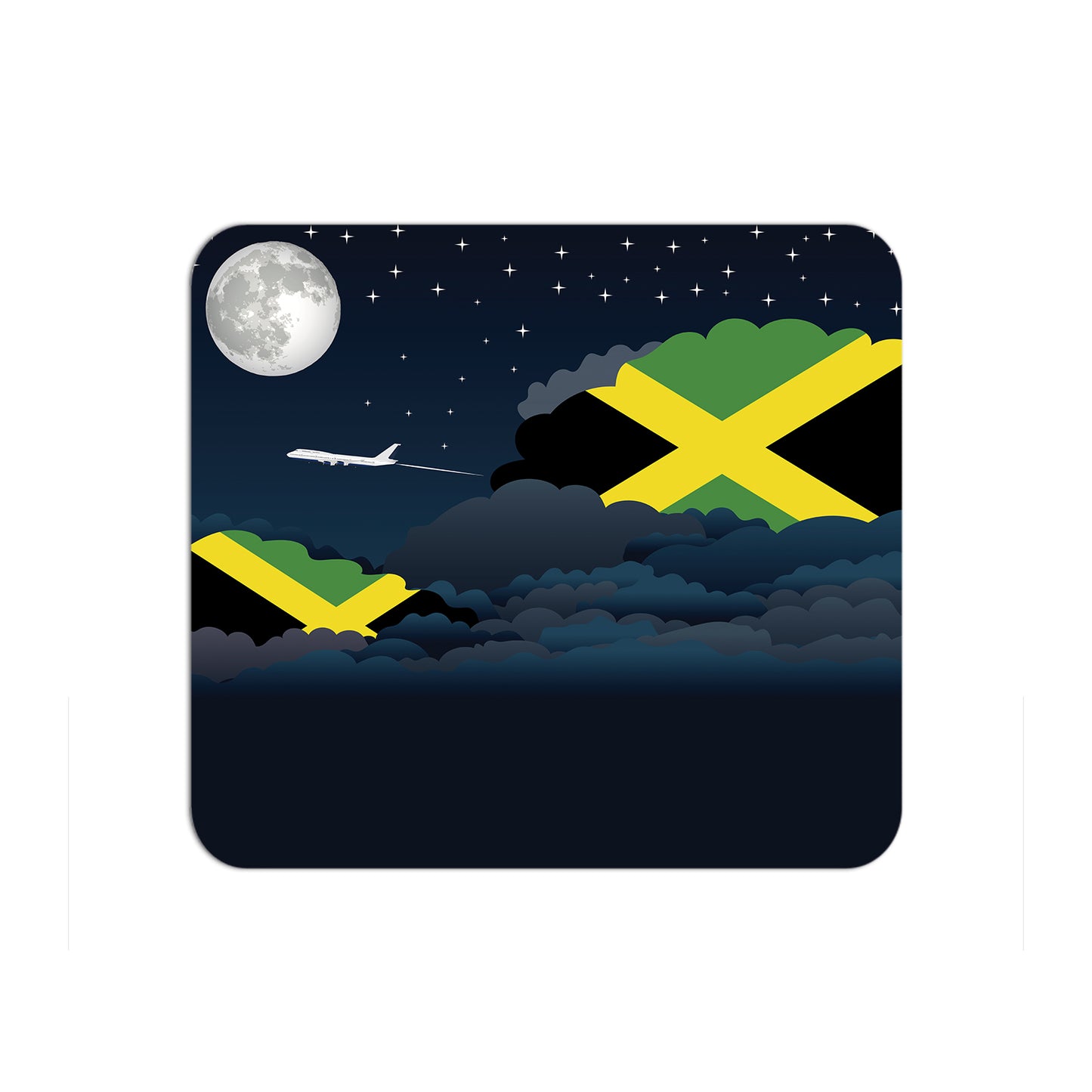 Jamaica Airplane Airport Flight Night Clouds Mousepad