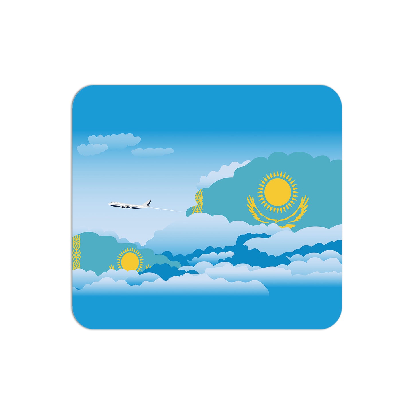 Kazakhstan Airplane Airport Flight Day Clouds Mousepad