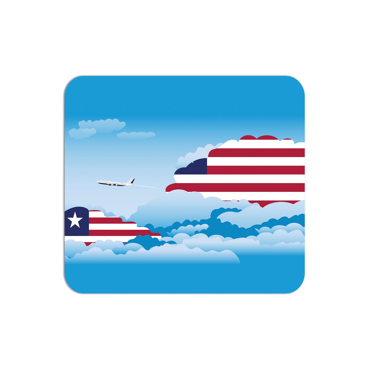 Liberia Airplane Airport Flight Day Clouds Mousepad