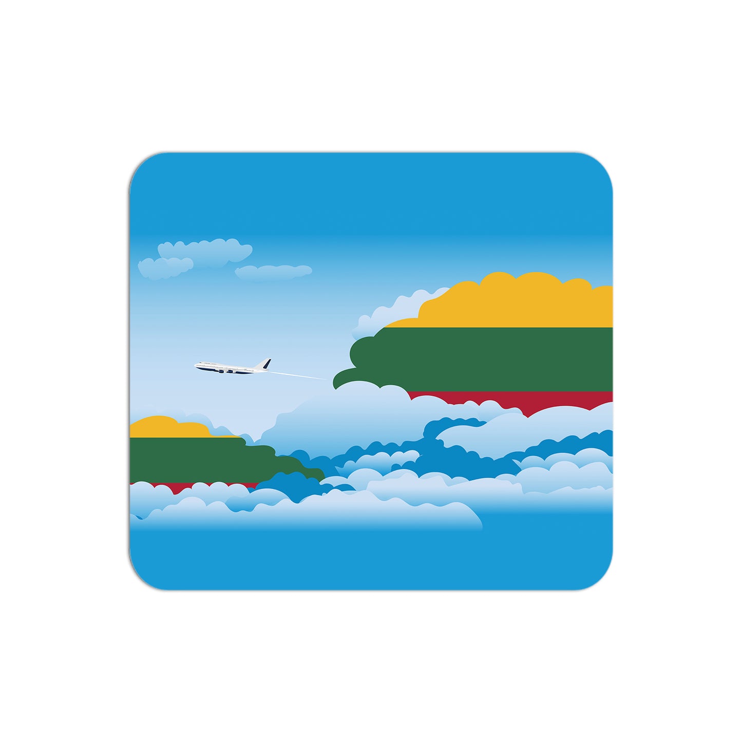 Lithuania Airplane Airport Flight Day Clouds Mousepad