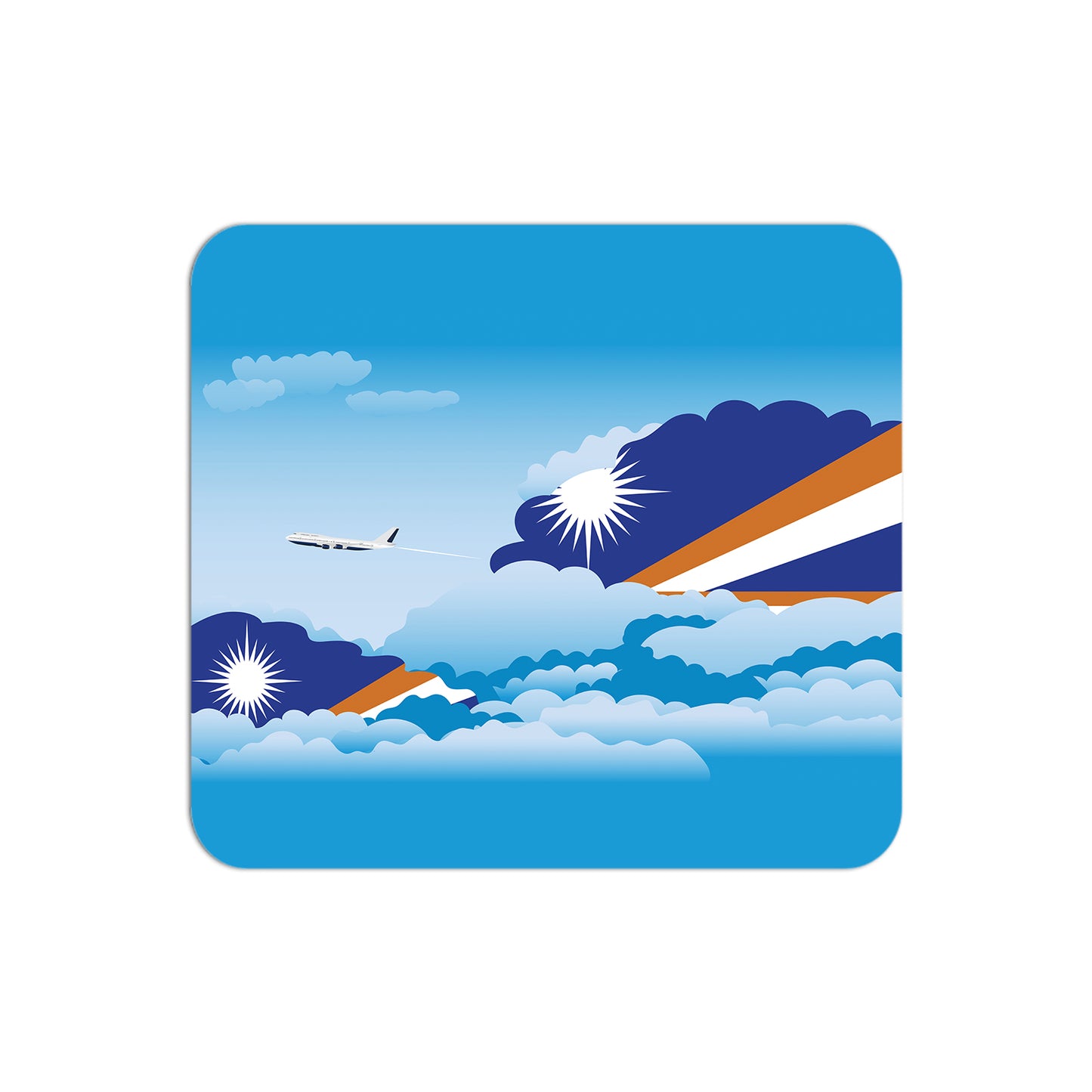 Marshall Islands Airplane Airport Flight Day Clouds Mousepad