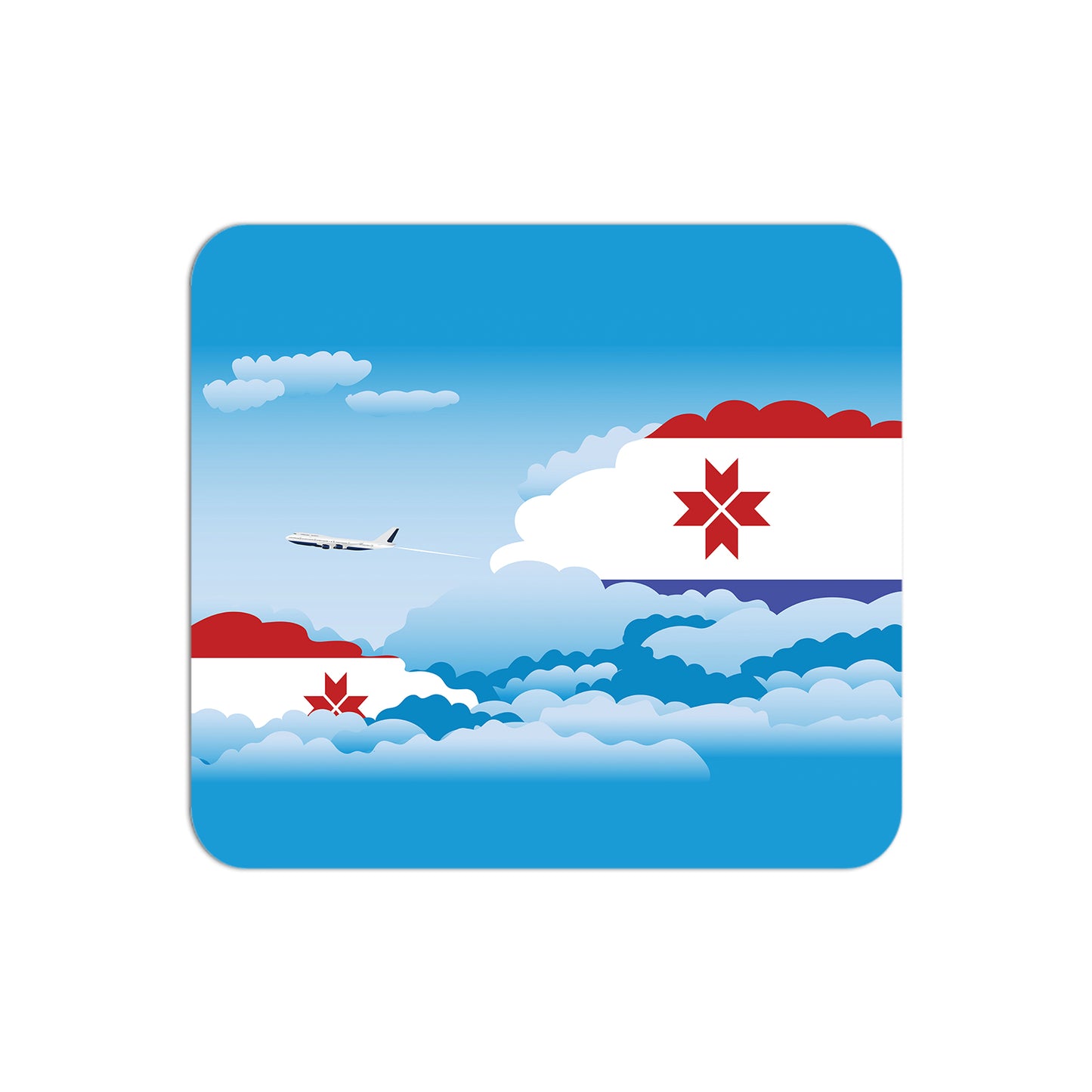 Mordovia Airplane Airport Flight Day Clouds Mousepad