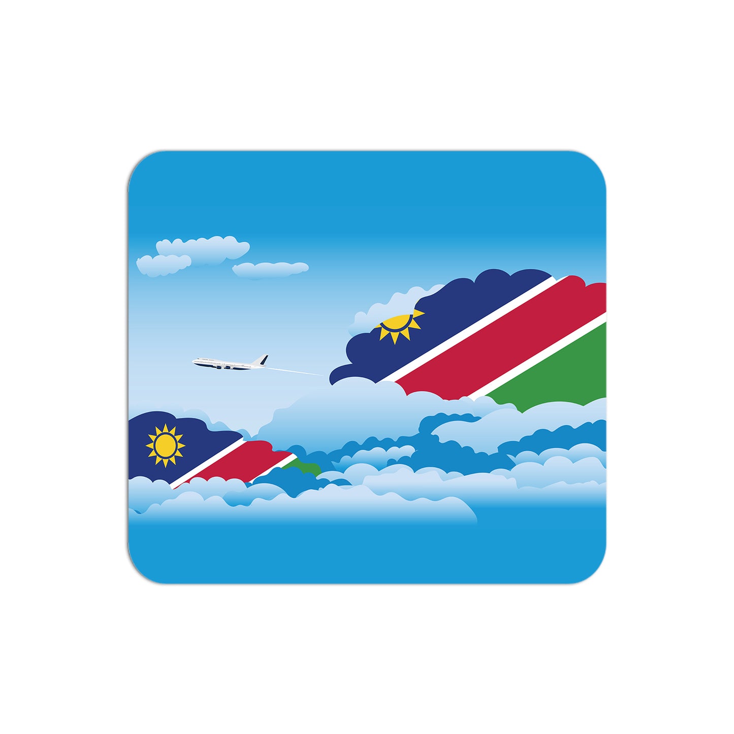Namibia Airplane Airport Flight Day Clouds Mousepad