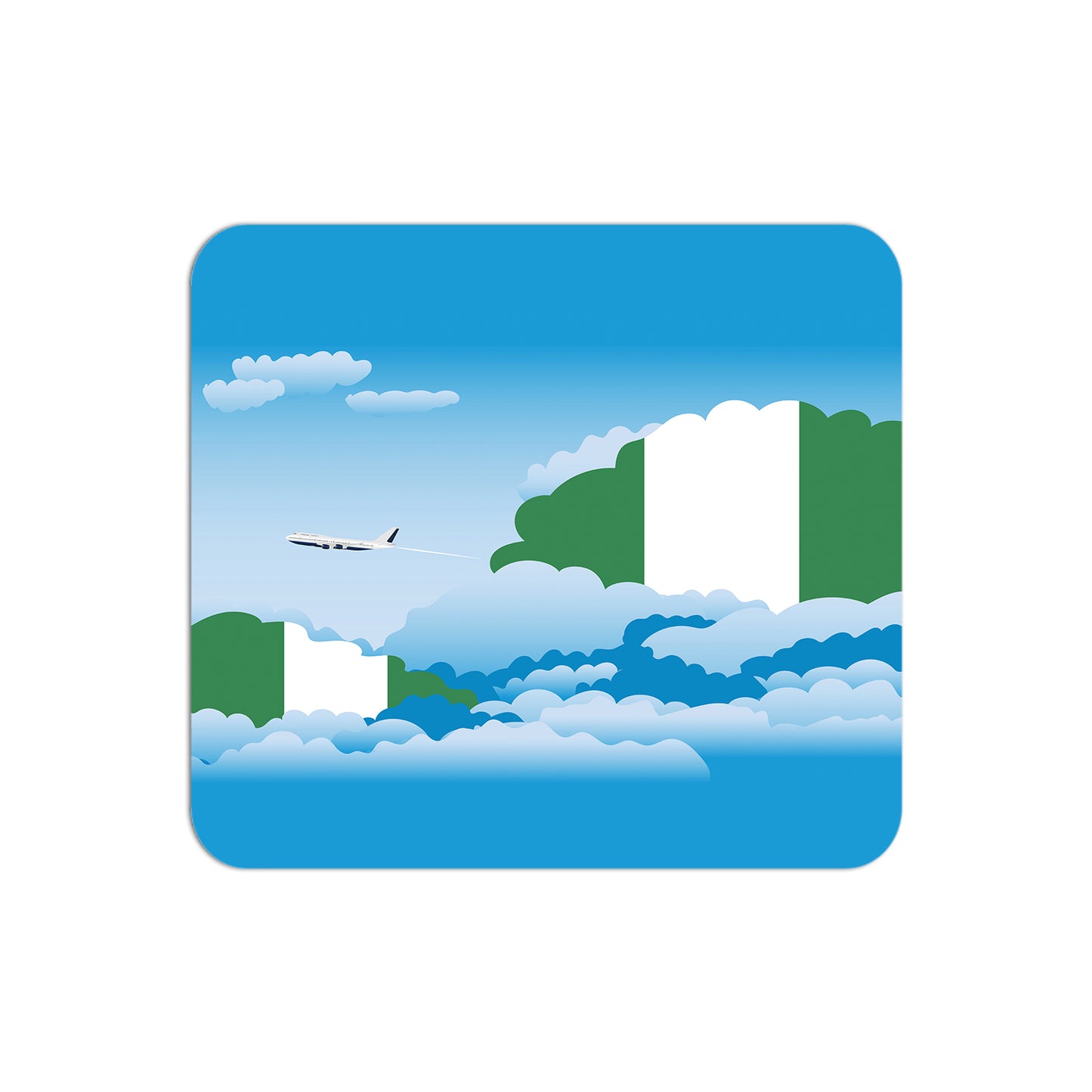 Nigeria Day Clouds Mouse pad