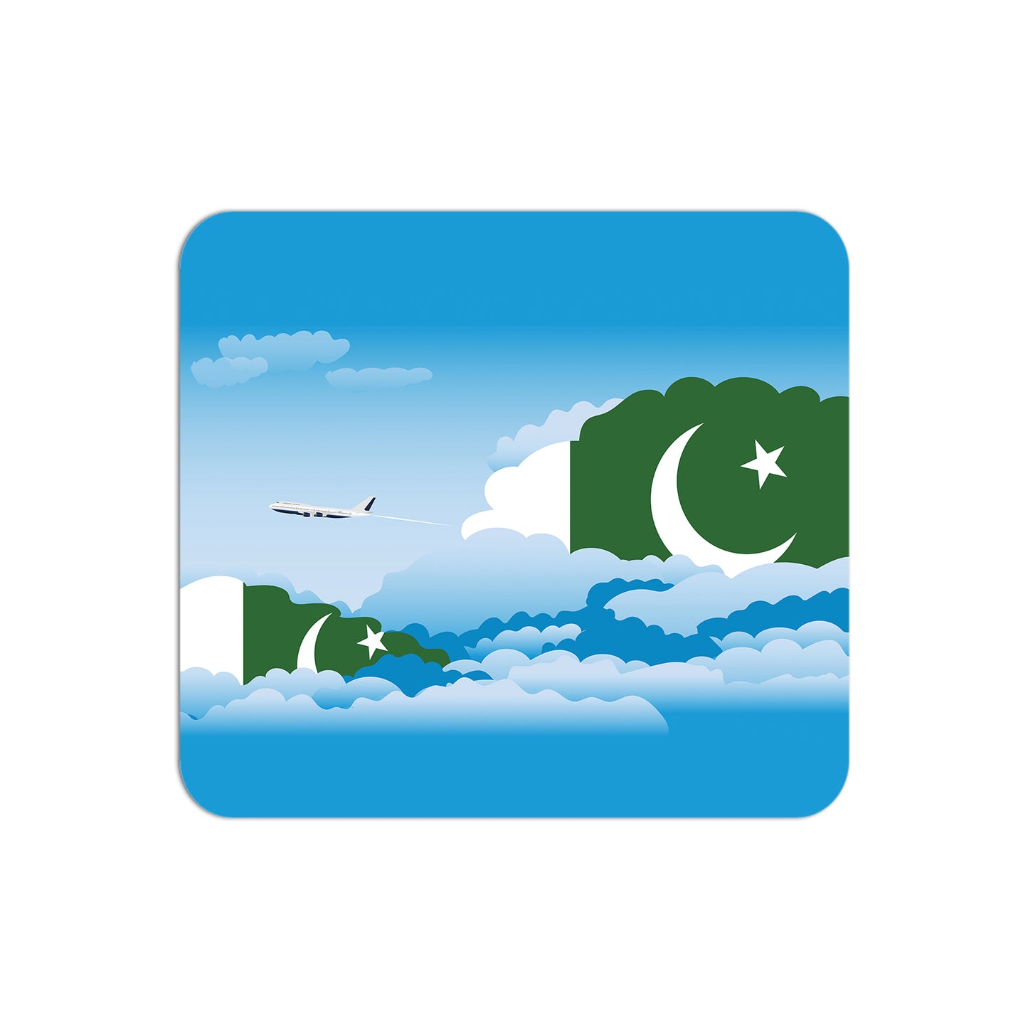 Pakistan Airplane Airport Flight Day Clouds Mousepad