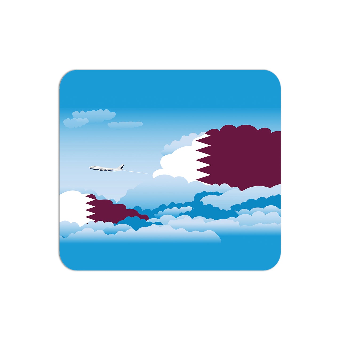 Qatar Day Clouds Mouse pad