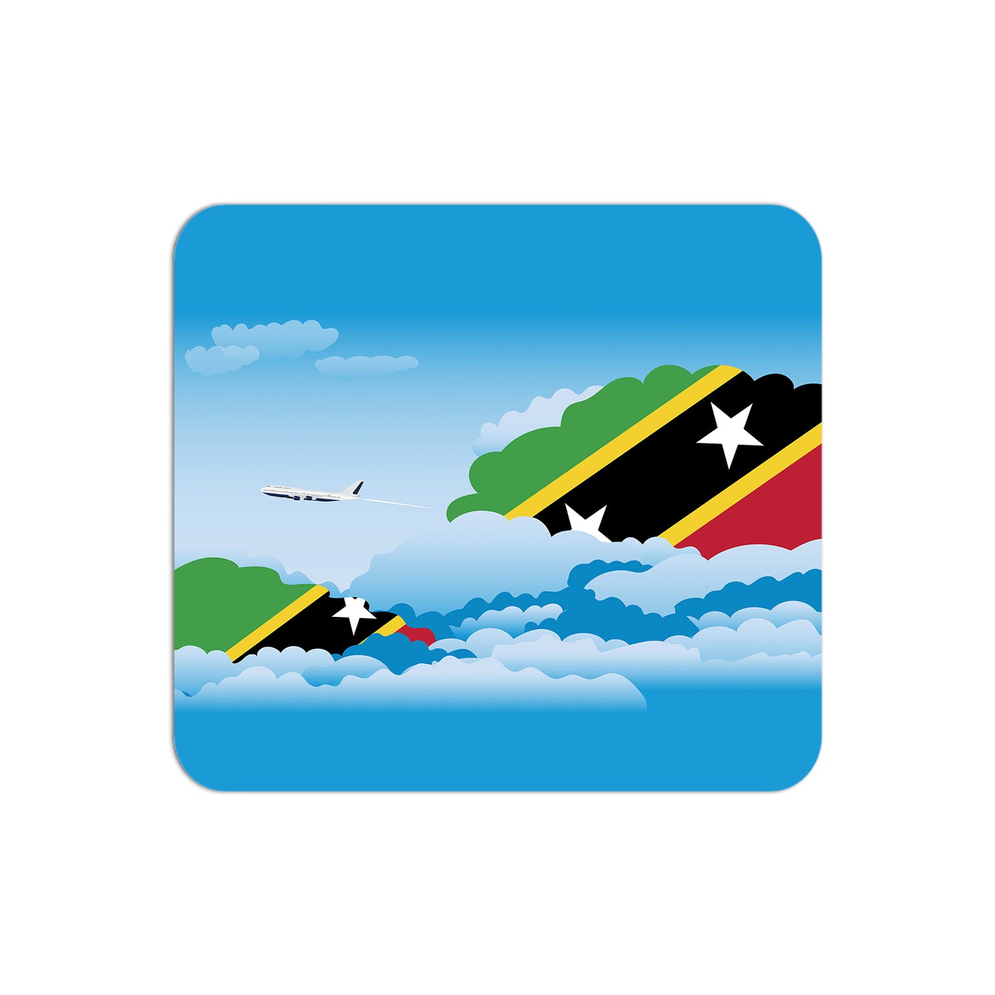 Saint Kitts and Nevis Day Clouds Mouse pad