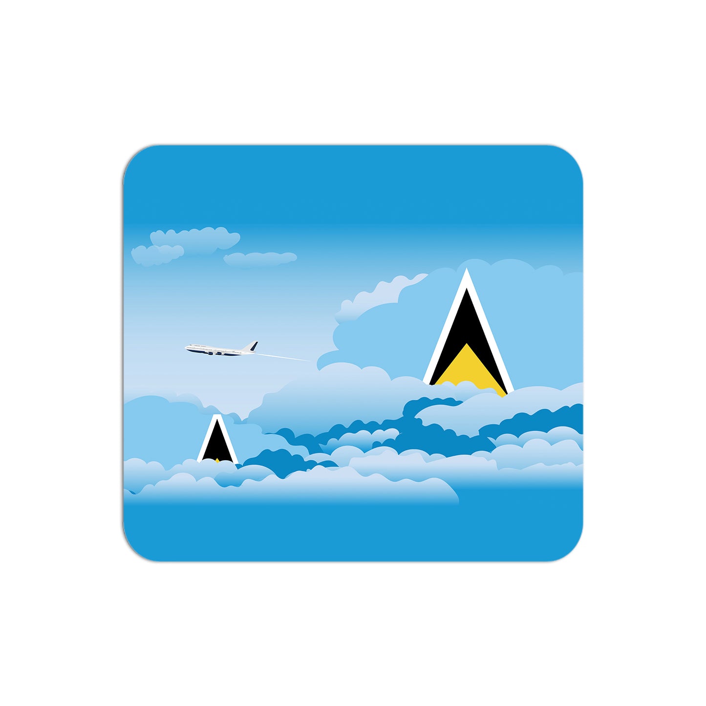 Saint Lucia Day Clouds Mouse pad
