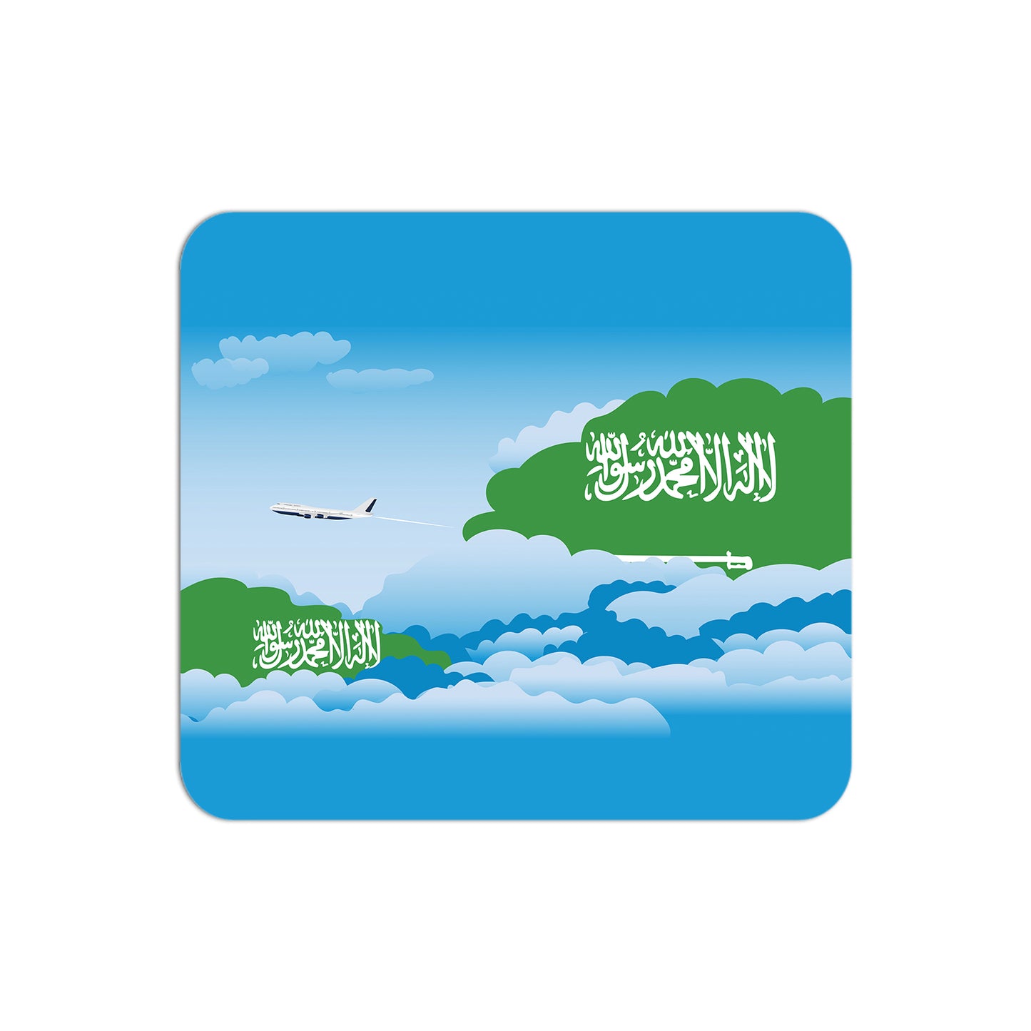Saudi Arabia Airplane Airport Flight Day Clouds Mousepad