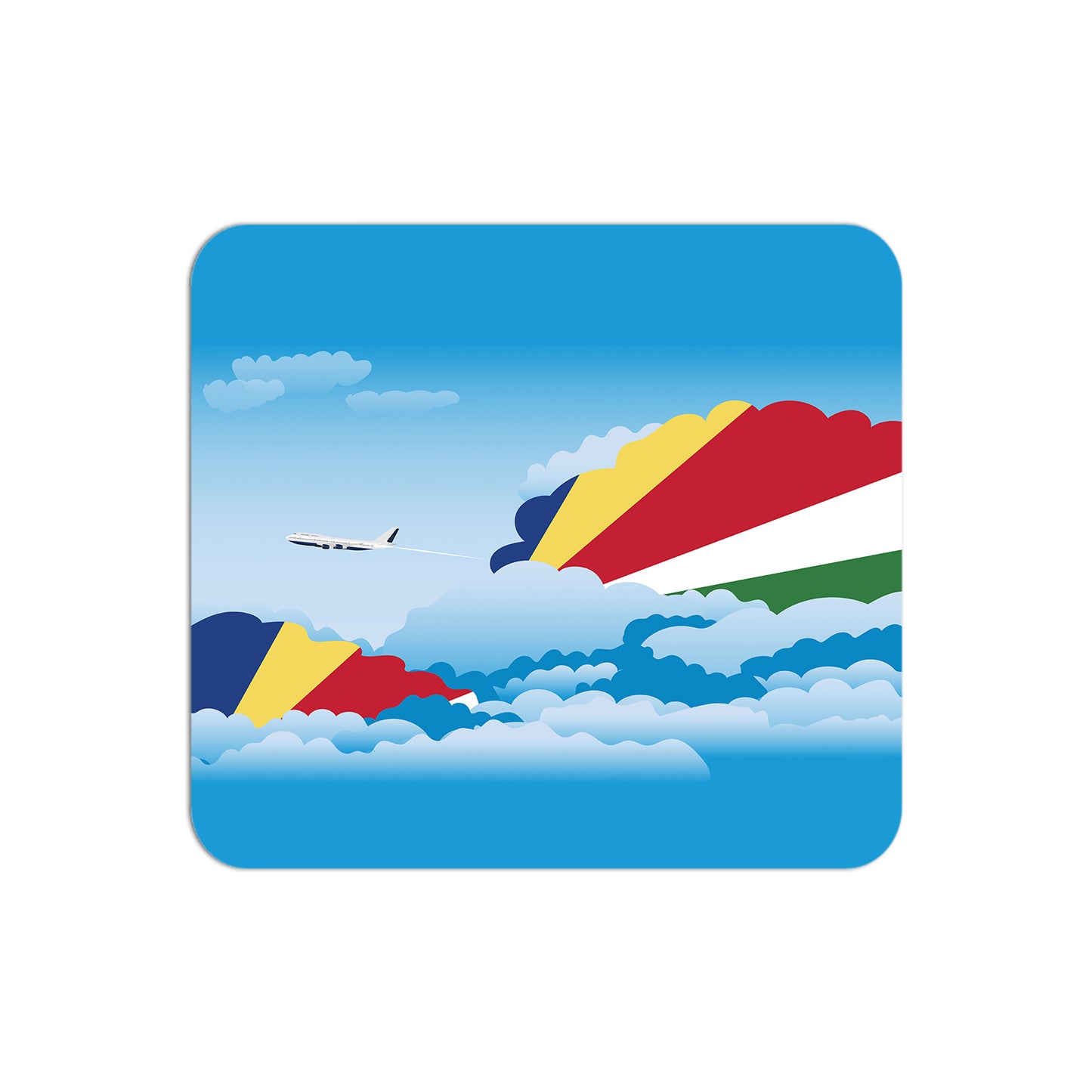 Seychelles Day Clouds Mouse pad