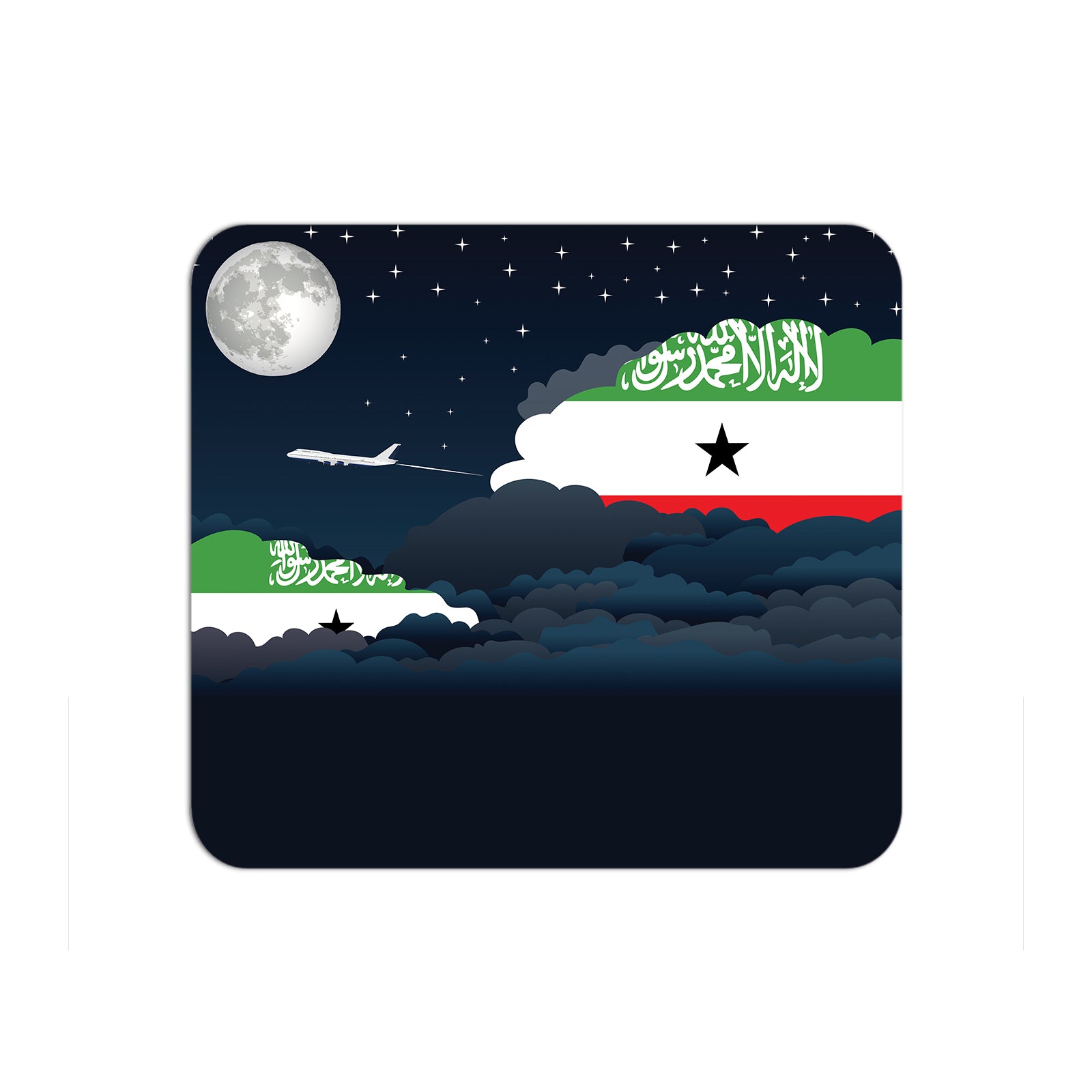 Somaliland Airplane Airport Flight Night Clouds Mousepad