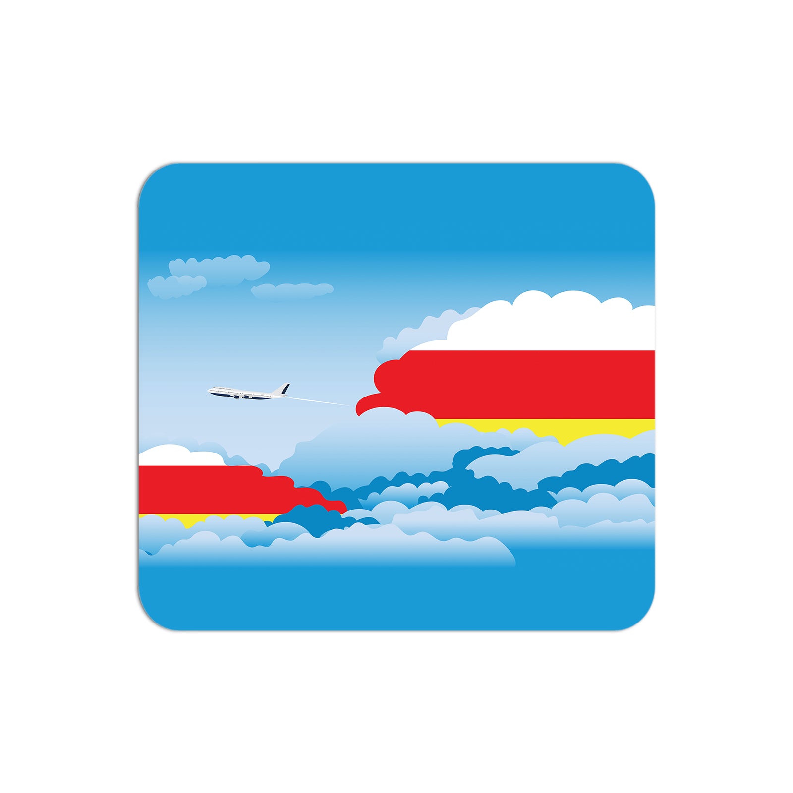 South Ossetia Airplane Airport Flight Day Clouds Mousepad