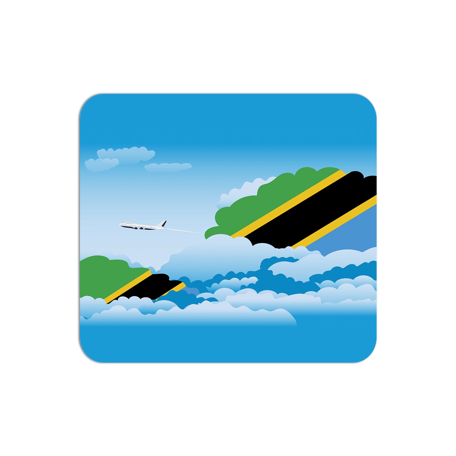 Tanzania Airplane Airport Flight Day Clouds Mousepad