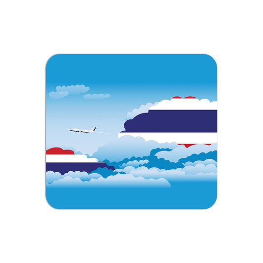 Thailand Airplane Airport Flight Day Clouds Mousepad