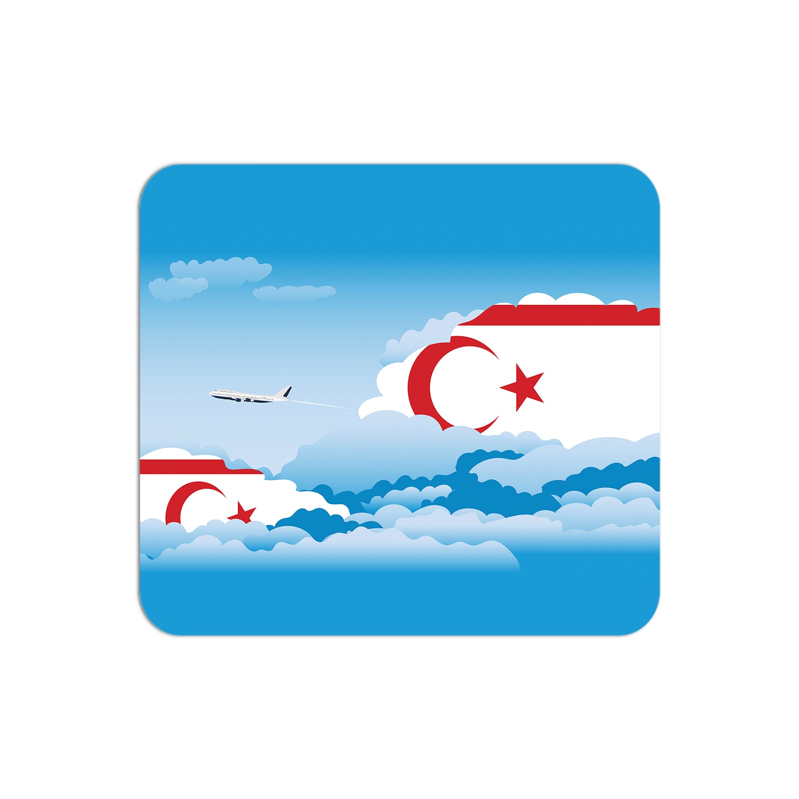 Turkish Republic of Northern Cyprus Airplane Airport Flight Day Clouds Mousepad