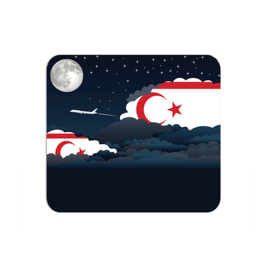 Turkish Republic of Northern Cyprus Airplane Airport Flight Night Clouds Mousepad